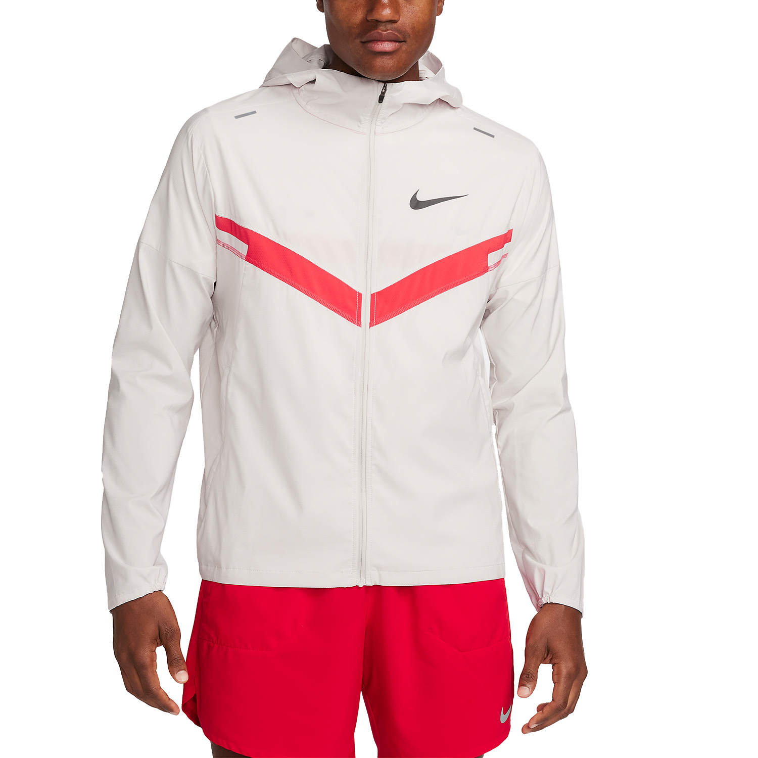 Nike Repel Windrunner Ekiden Chaqueta - Light Bone/Track Red/Medium Ash