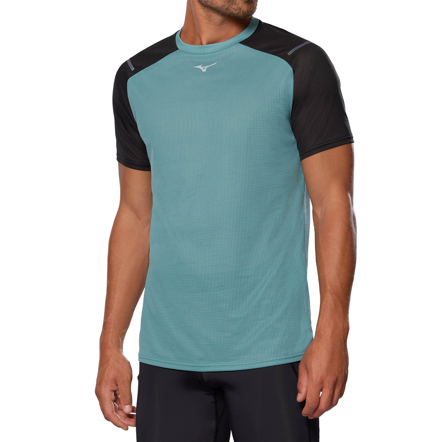 Mizuno Dryaeroflow Pro T-Shirt - Mineral Blue/Black