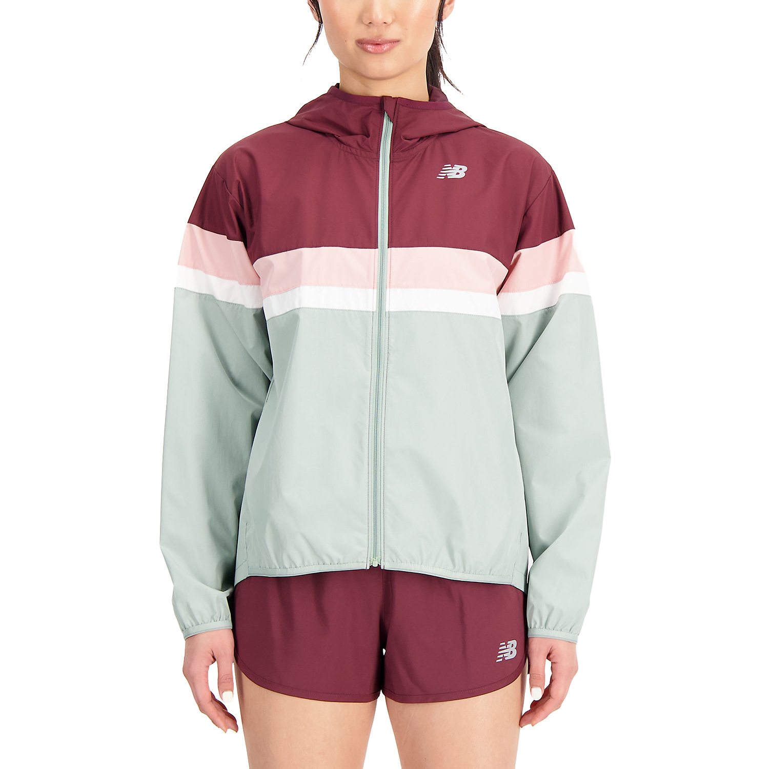 Cortaviento Running Mujer New Balance Empacable Solid Fucsia