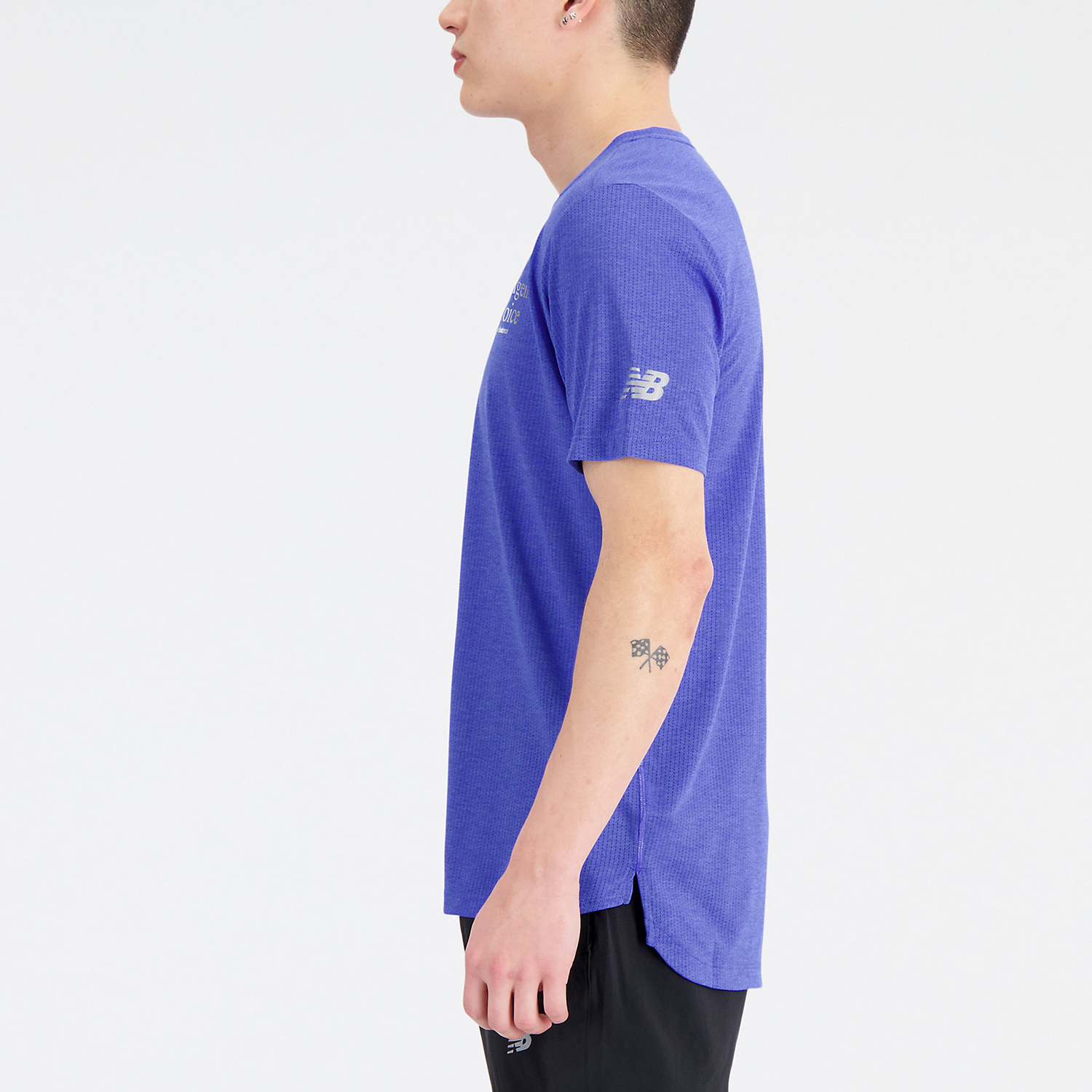 New Balance Graphic Impact Camiseta - Marine Blue Heather