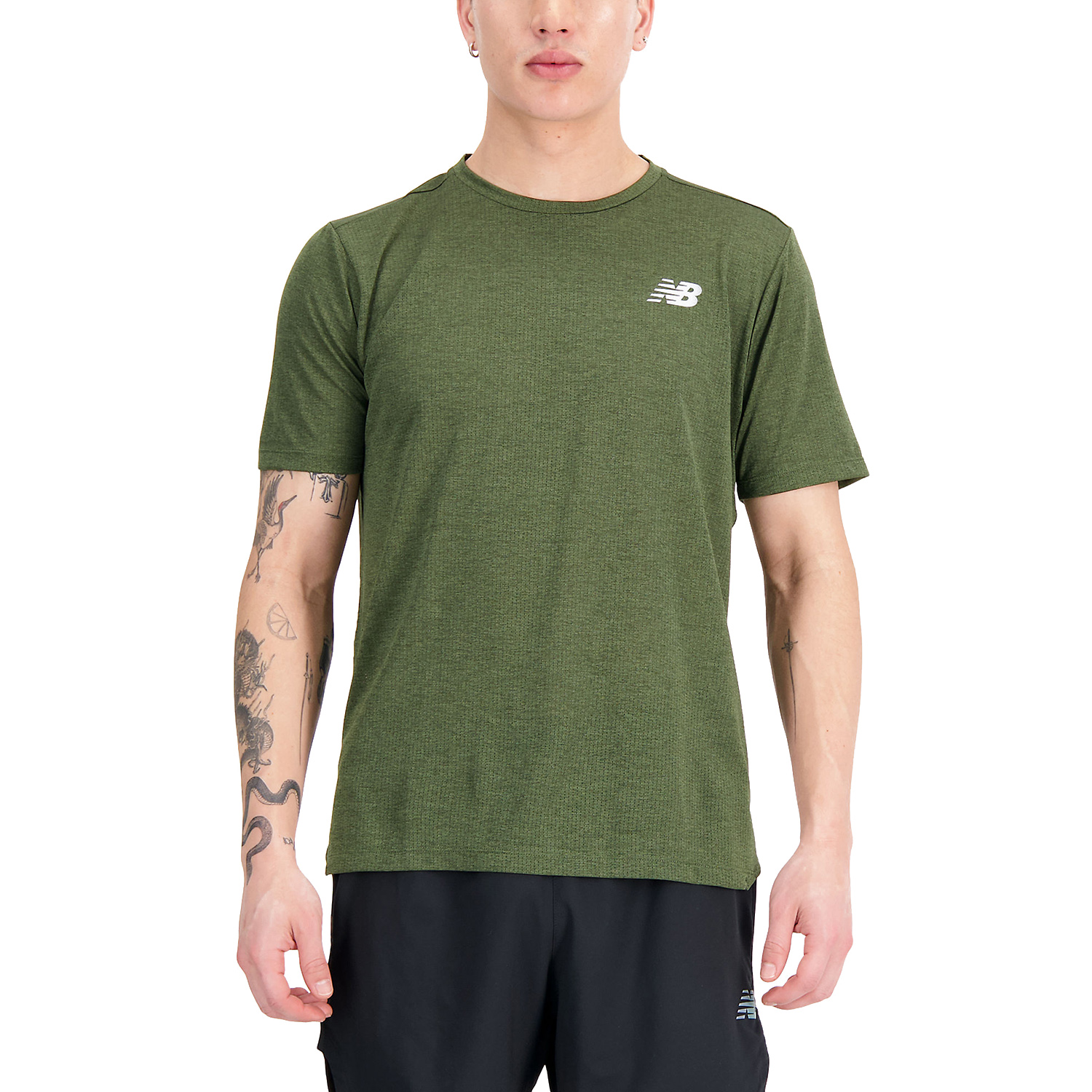 New Balance Impact Camiseta Running Hombre - Kombu Heather