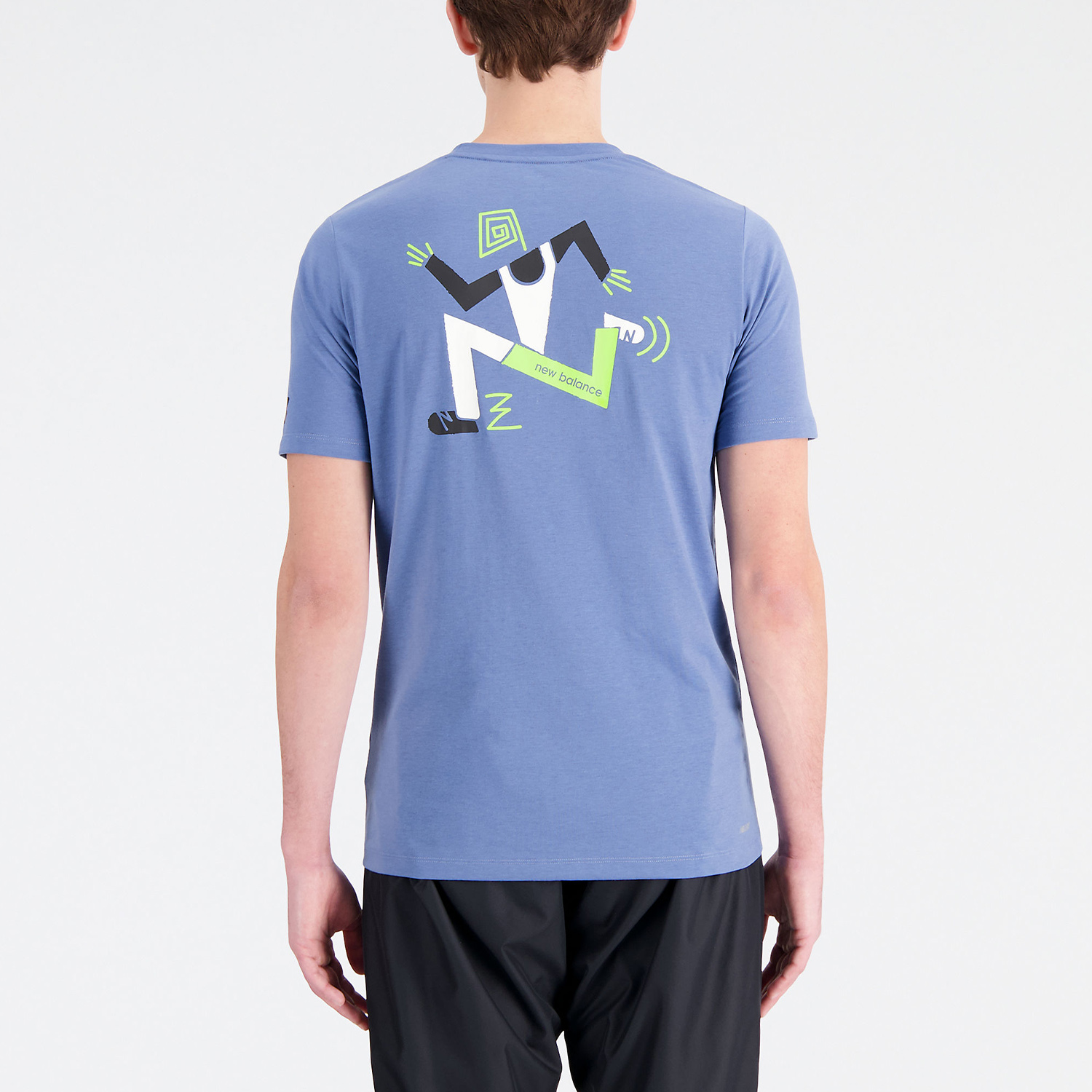 New Balance Tenacity Heathertech Graphic T-Shirt - Mercury Blue