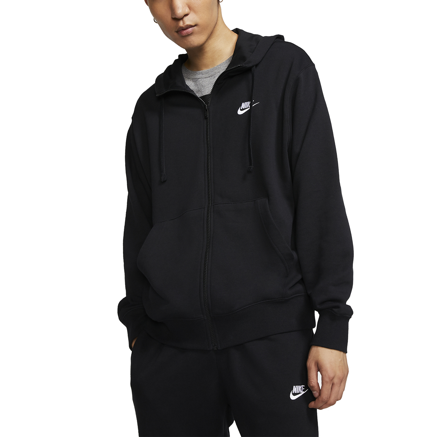 Nike Club Hoodie - Black/White