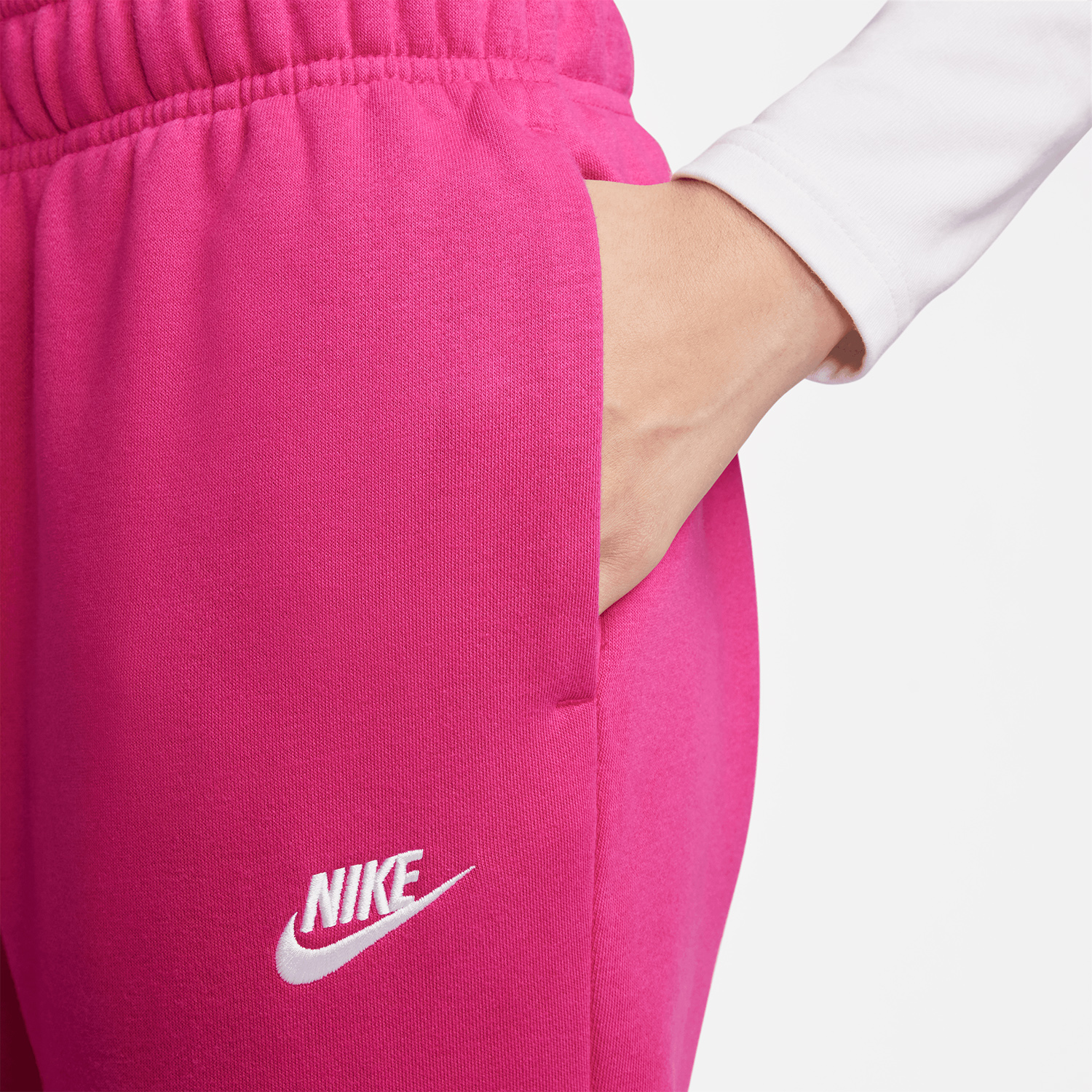 Nike Club Pantaloni - Fireberry/White