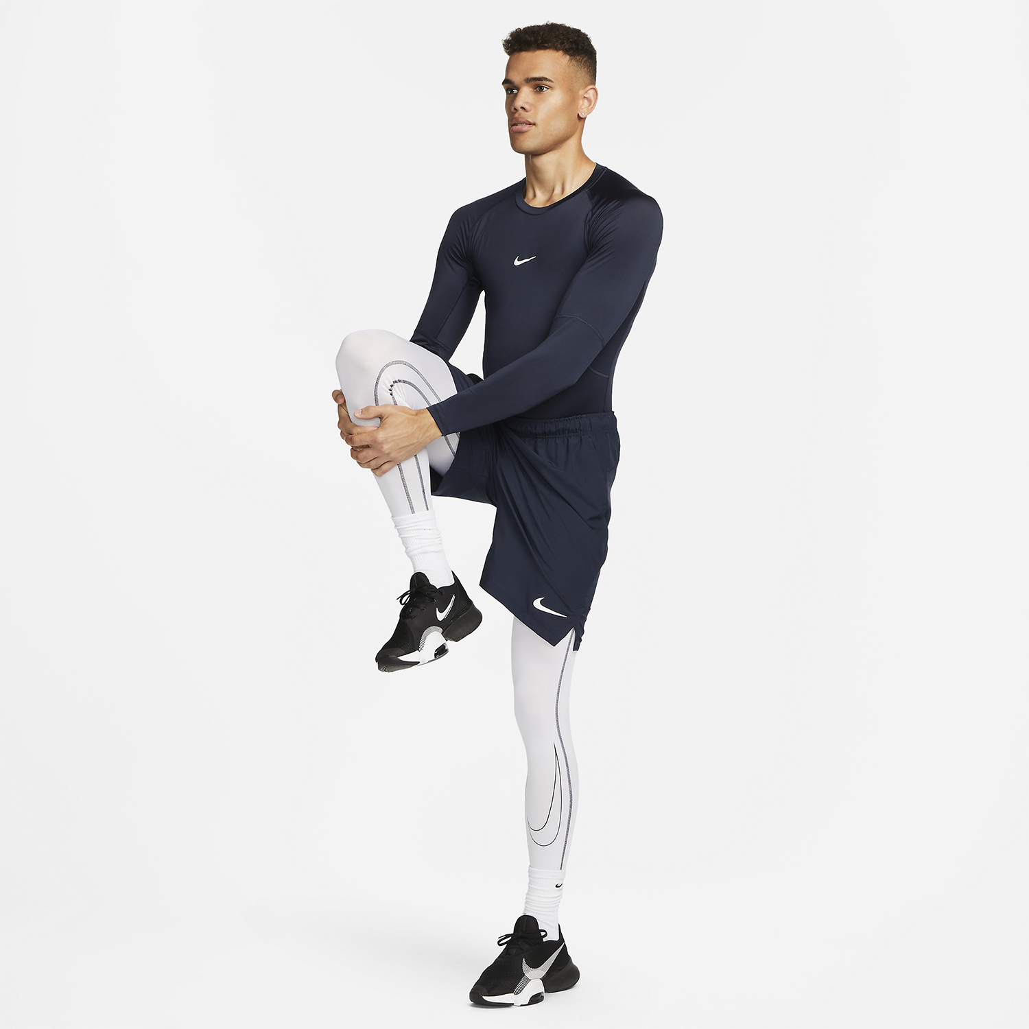 Nike Dri-FIT Logo Camisa - Obsidian/White