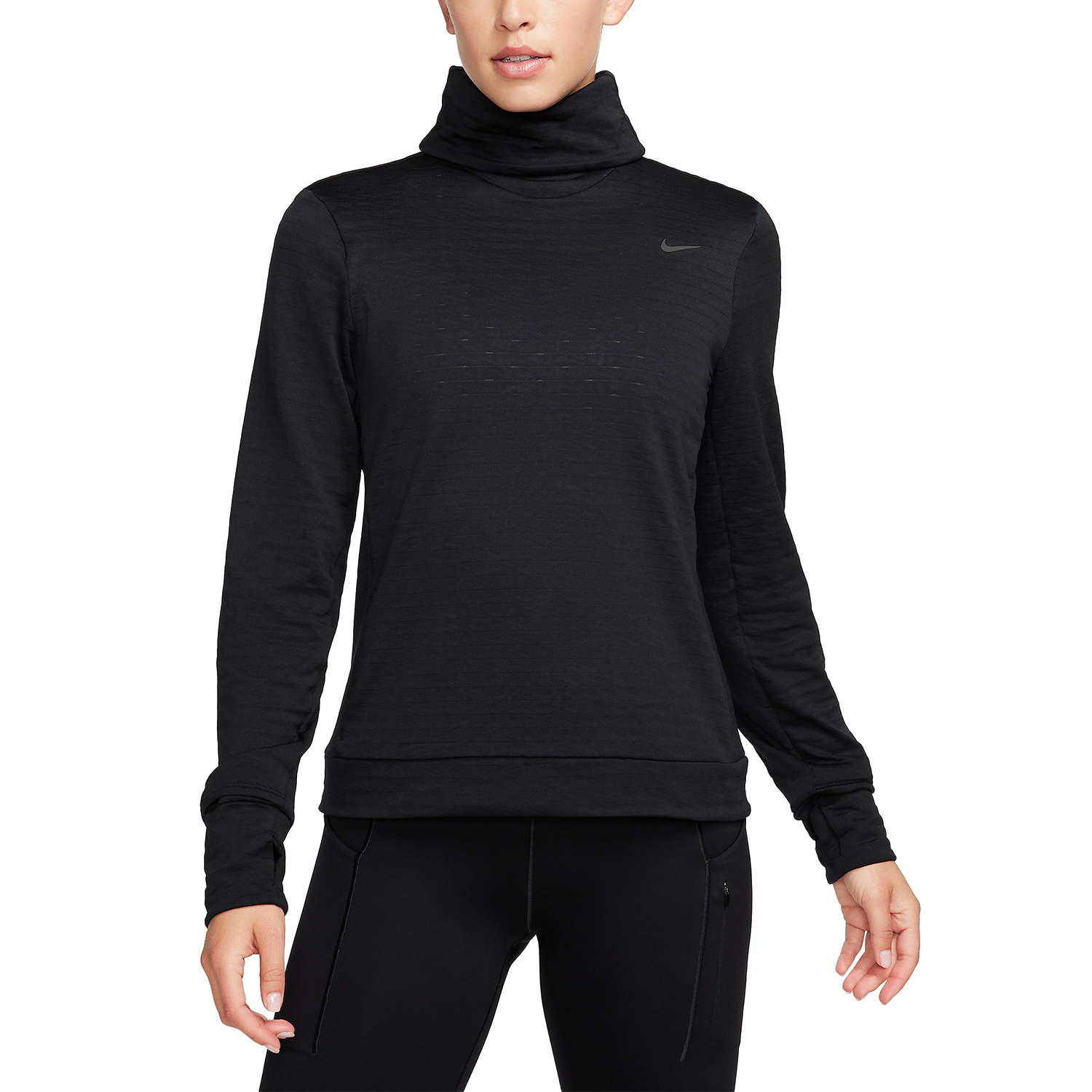 Nike Therma-FIT Element Swift Shirt - Black/Reflective Silver