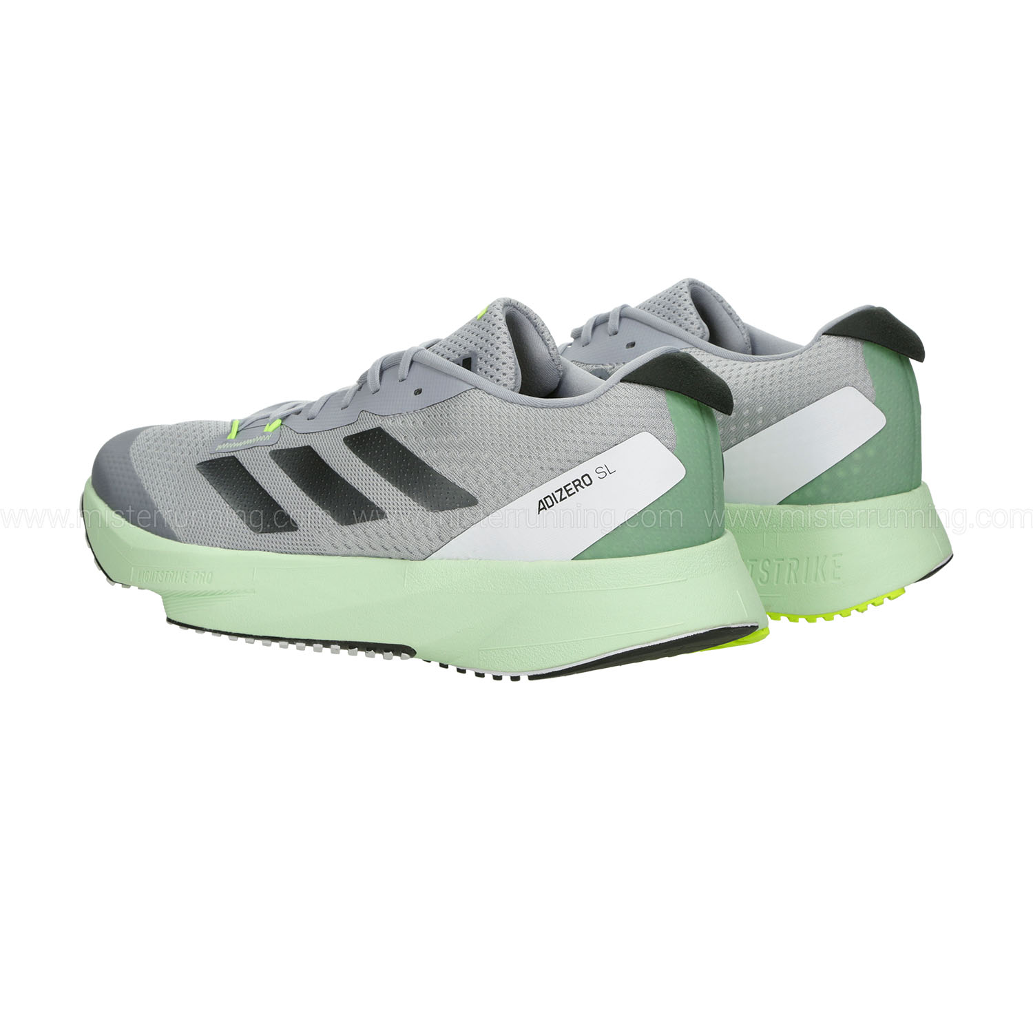 adidas adizero SL - Halo Silver/Iron Metallic/Semi Green Spark