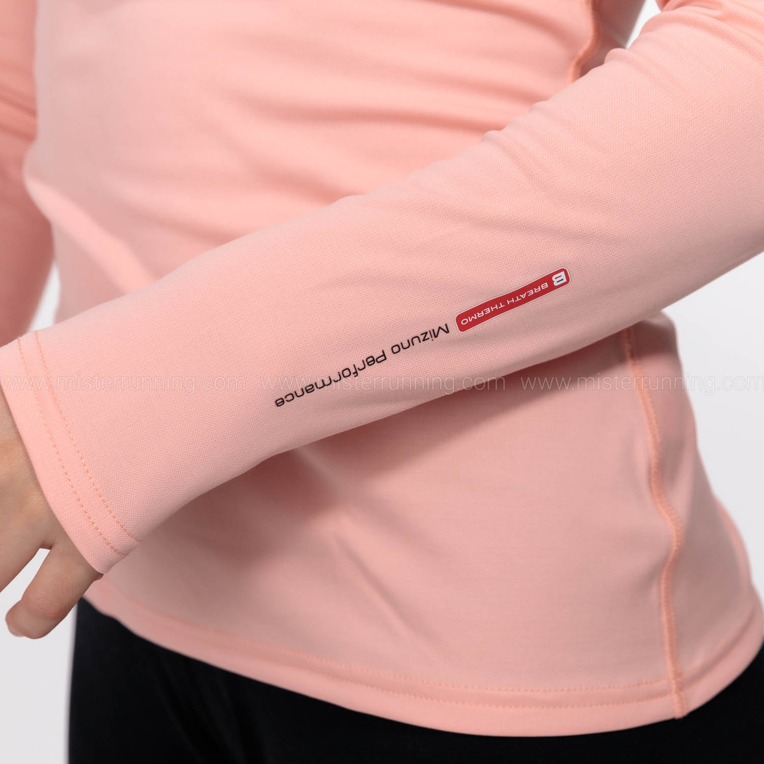 Mizuno Mid Weight Breath Thermo Shirt - Apricot Blush