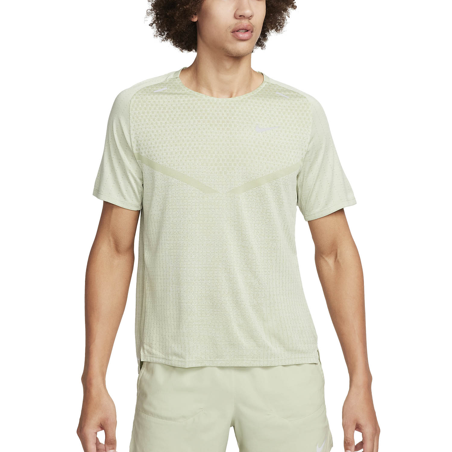 Nike Dri-FIT ADV Techknit Ultra T-Shirt - Olive Aura/Sea Glass/Reflective Silver