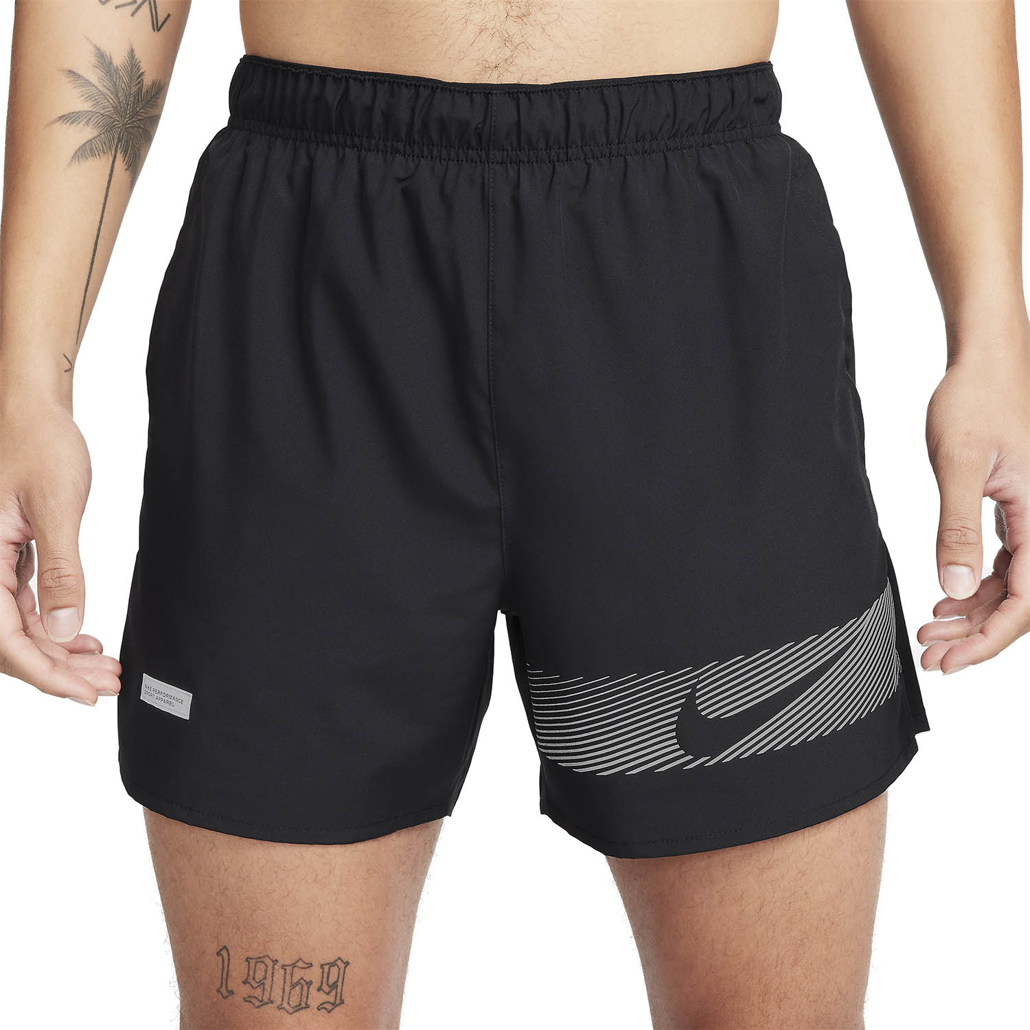 Nike Dri-FIT Challenger Flash 5in Pantaloncini - Black/Reflective Silver