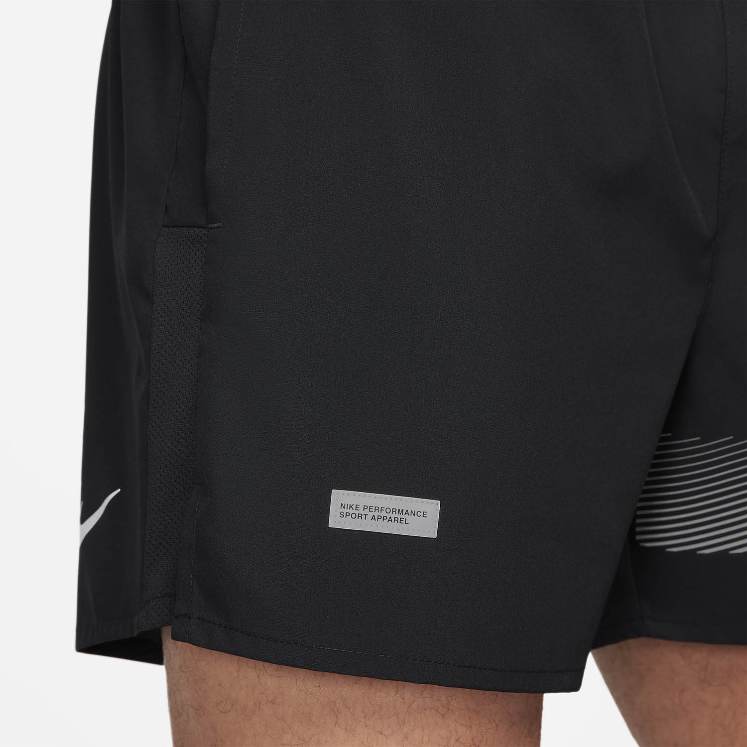 Nike Dri-FIT Challenger Flash 5in Pantaloncini - Black/Reflective Silver