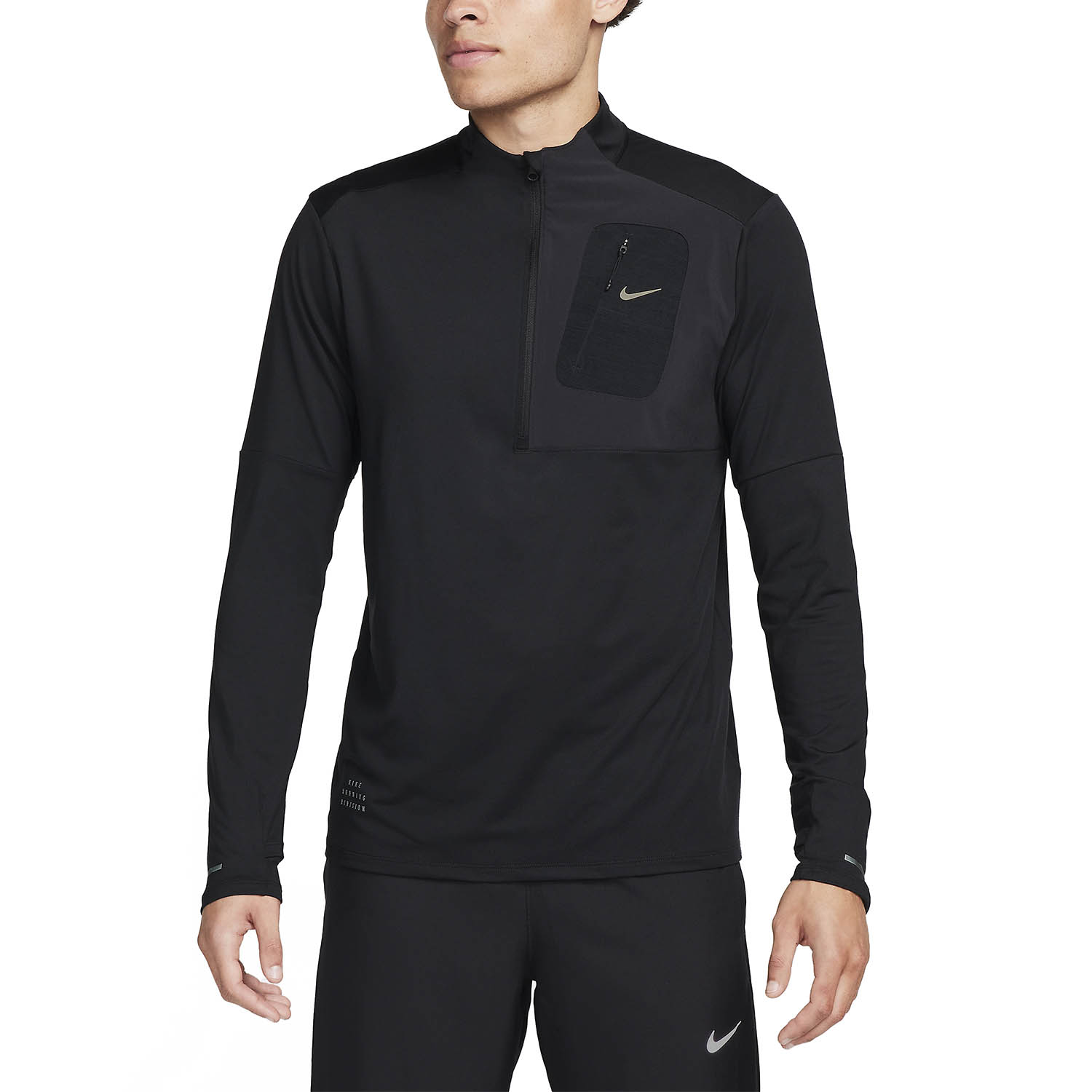 Nike Dri-FIT Element Maglia - Black/Black Reflective