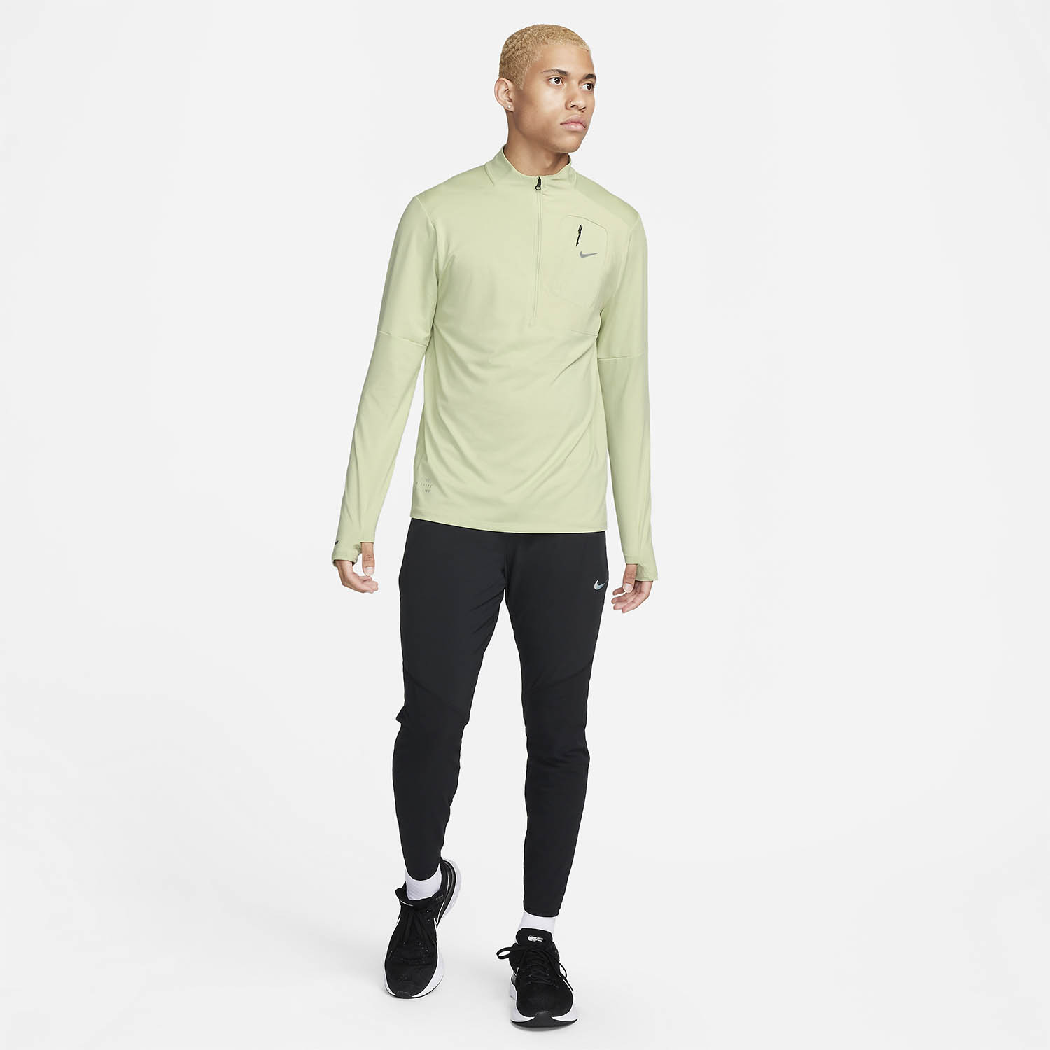 Nike Dri-FIT Element Shirt - Olive Aura/Black/Black Reflective