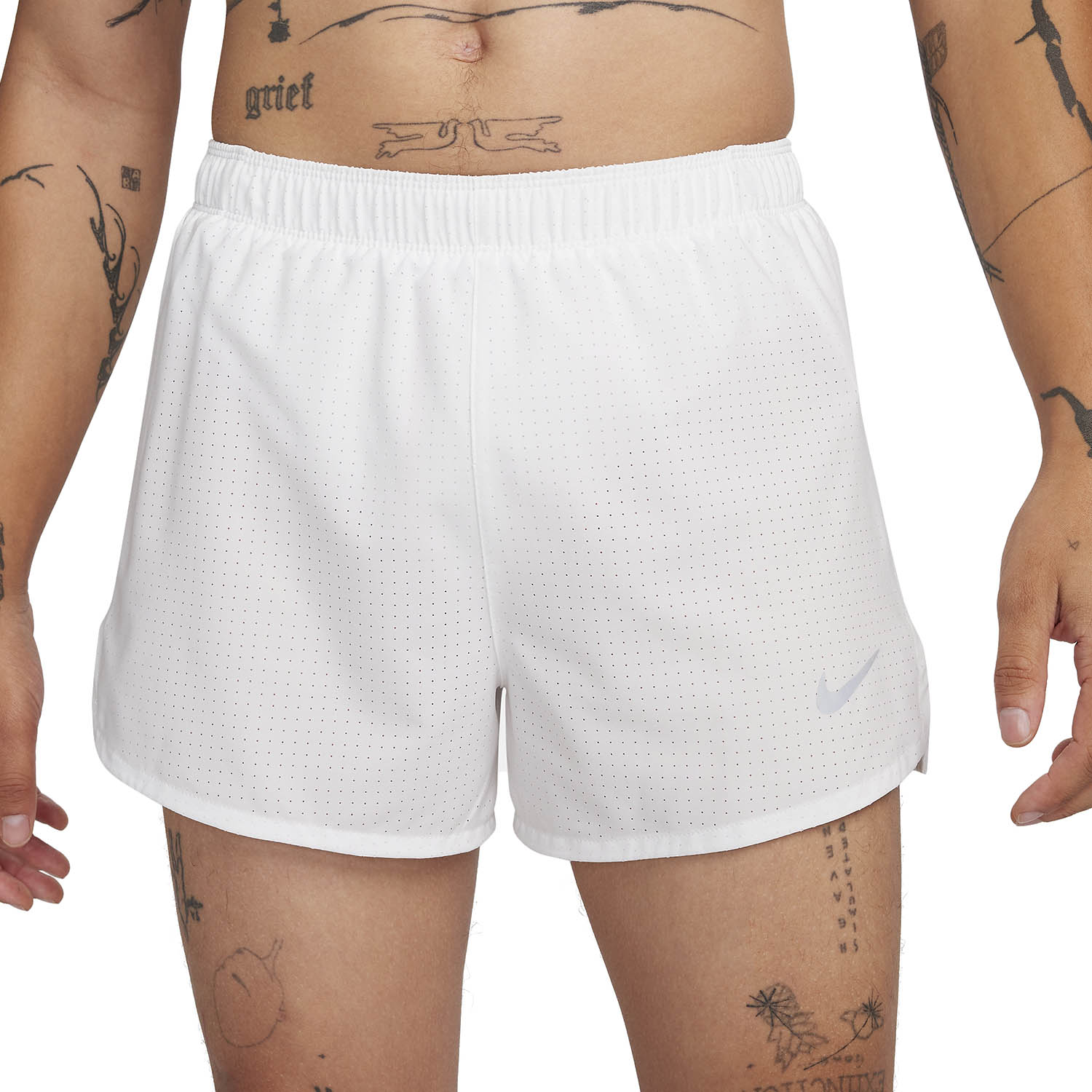 Nike Dri-FIT Fast 3in Shorts - Summit White/Reflective Silver