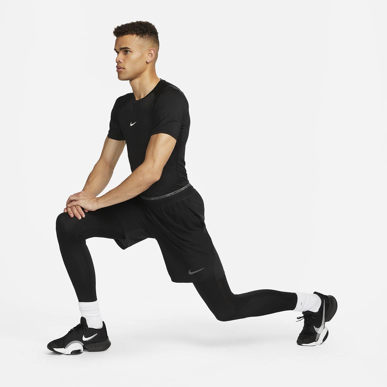 Nike Dri-FIT Logo Men's Training T-Shirt - Black/White