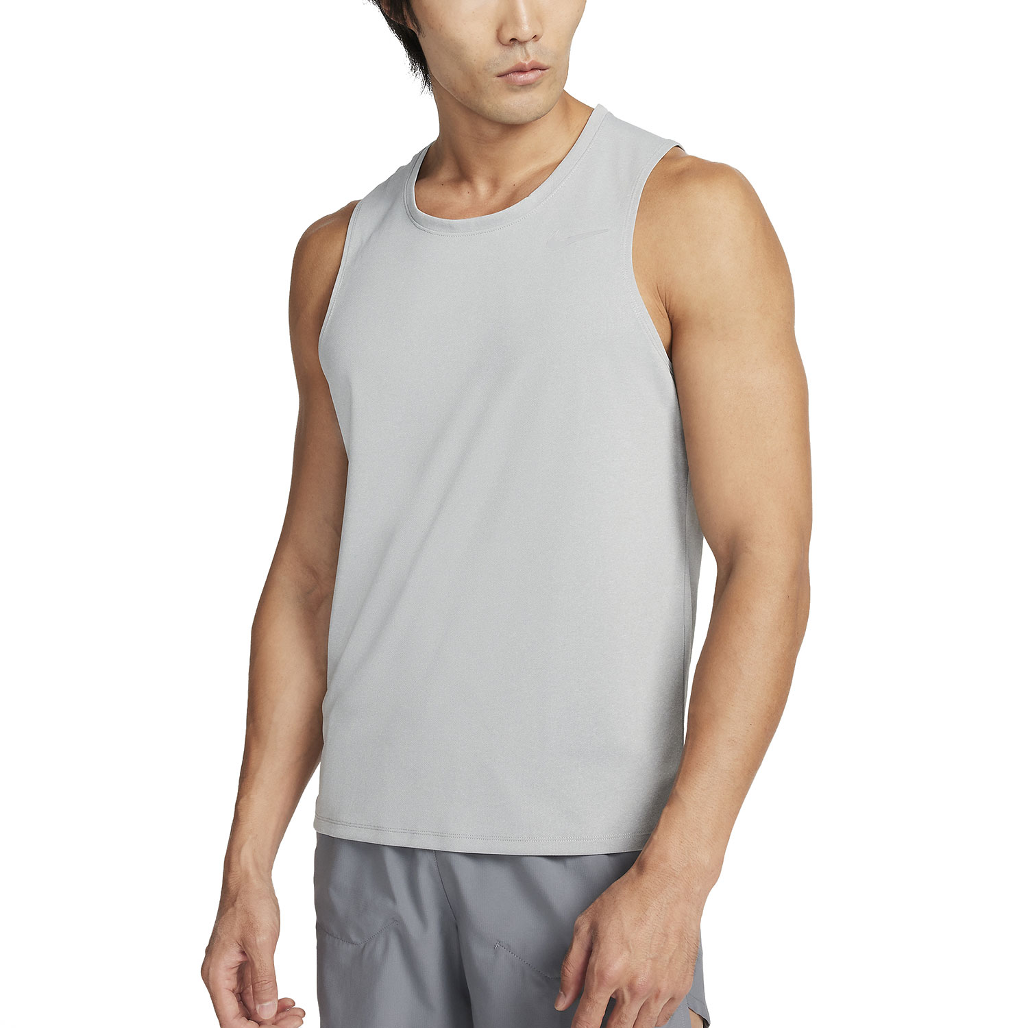 Nike Dri-FIT Miler Run Tank - Grey Fog/Particle Grey/Reflective Silver