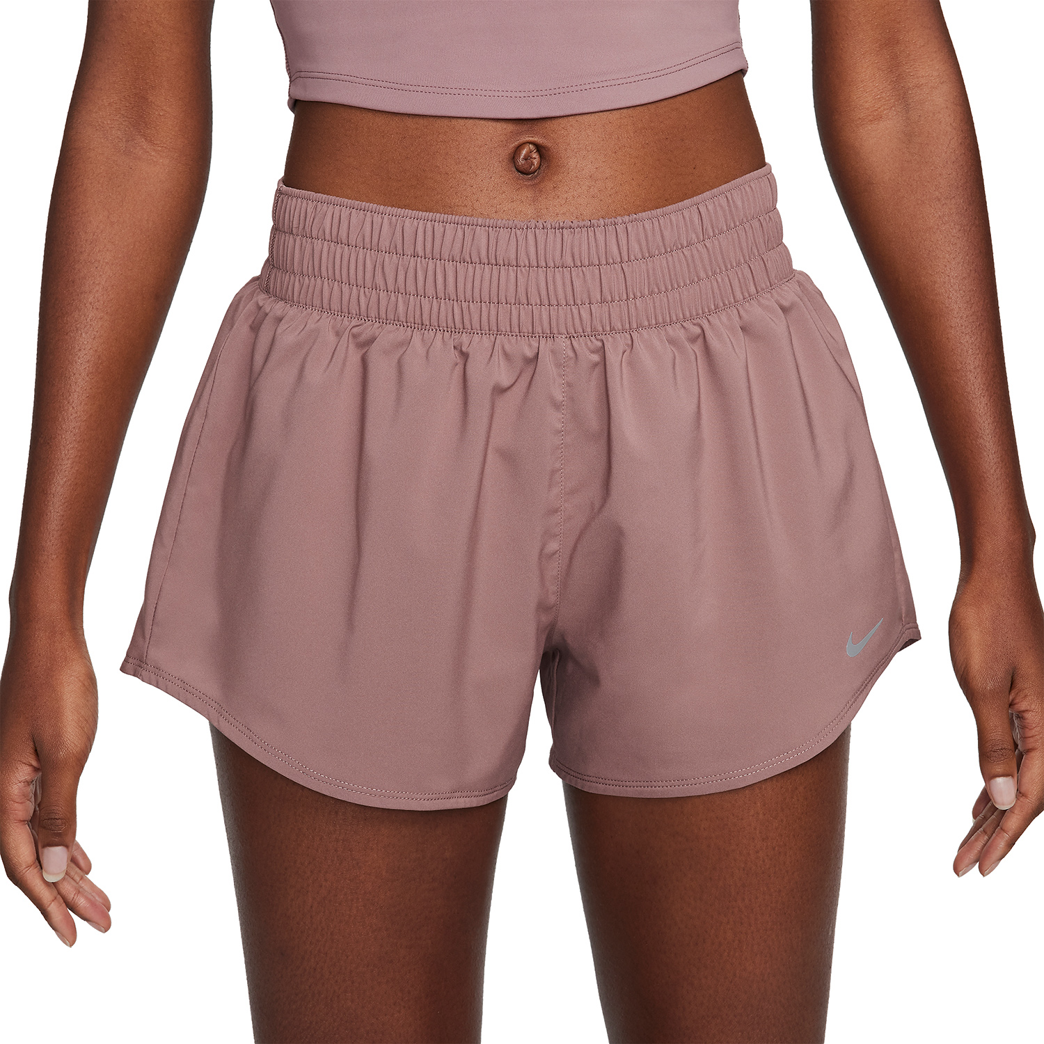 Nike Dri-FIT One 3in Shorts - Smokey Mauve/Reflective Silver