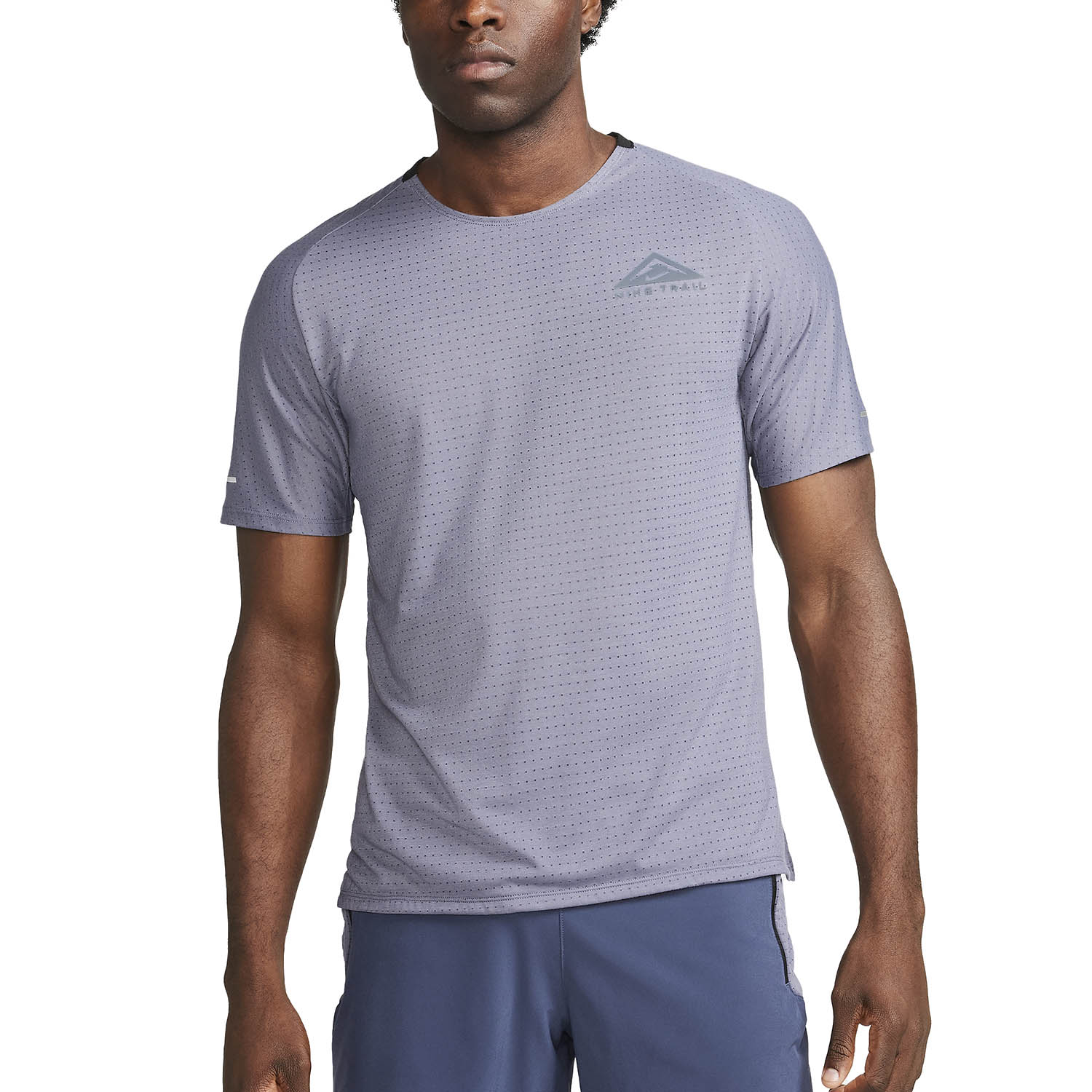 Nike Dri-FIT Solar Chase Camiseta - Light Carbon/Black