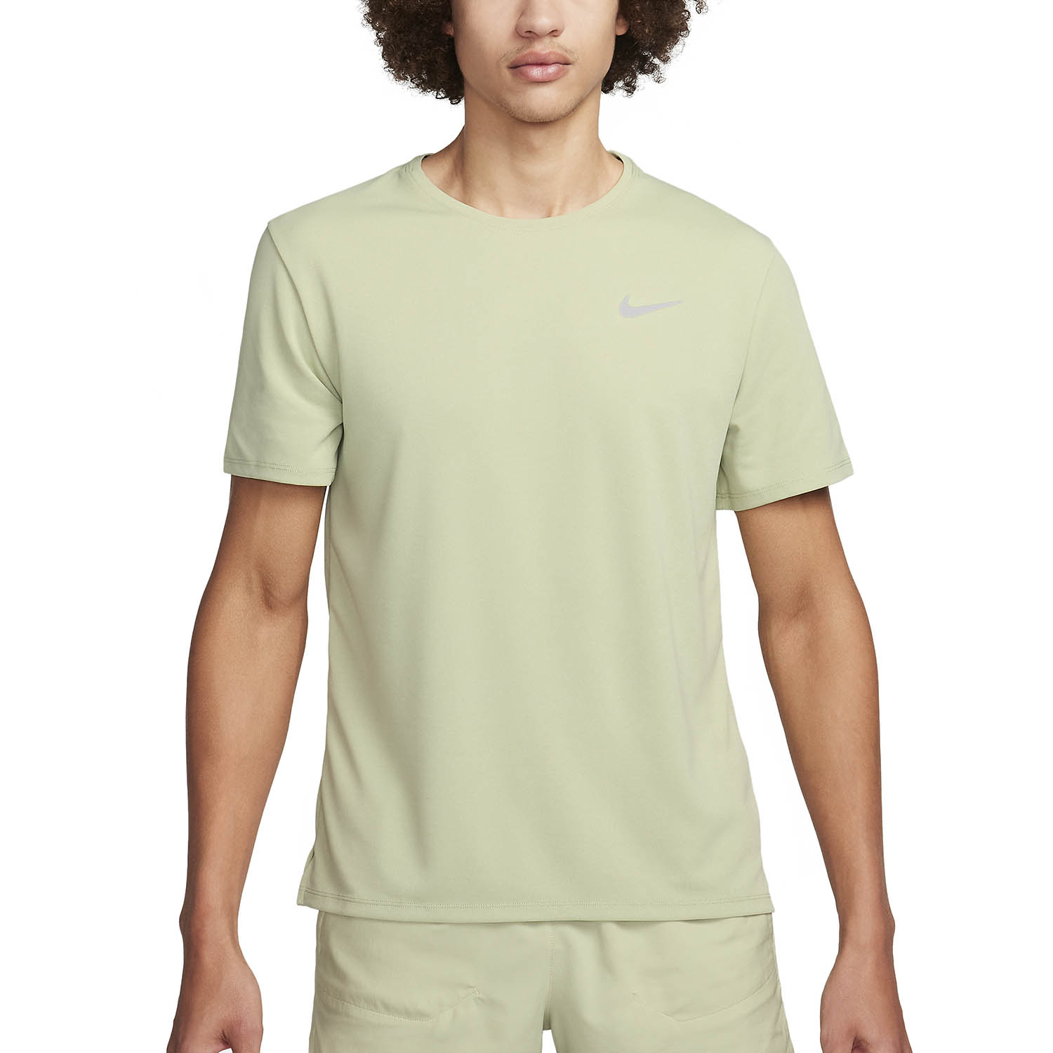 Nike Dri-FIT UV Run Division Miler Camiseta - Sea Glass/Olive Aura/Heather/Reflective Silver