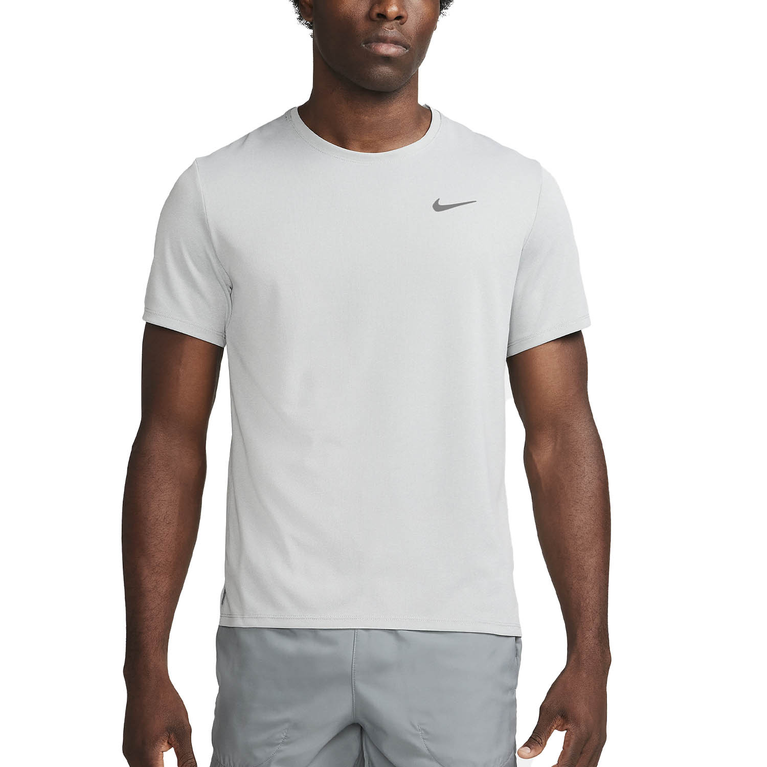 Nike Dri-FIT UV Run Division Miler T-Shirt - Grey Fog/Particle Grey/Reflective Silver