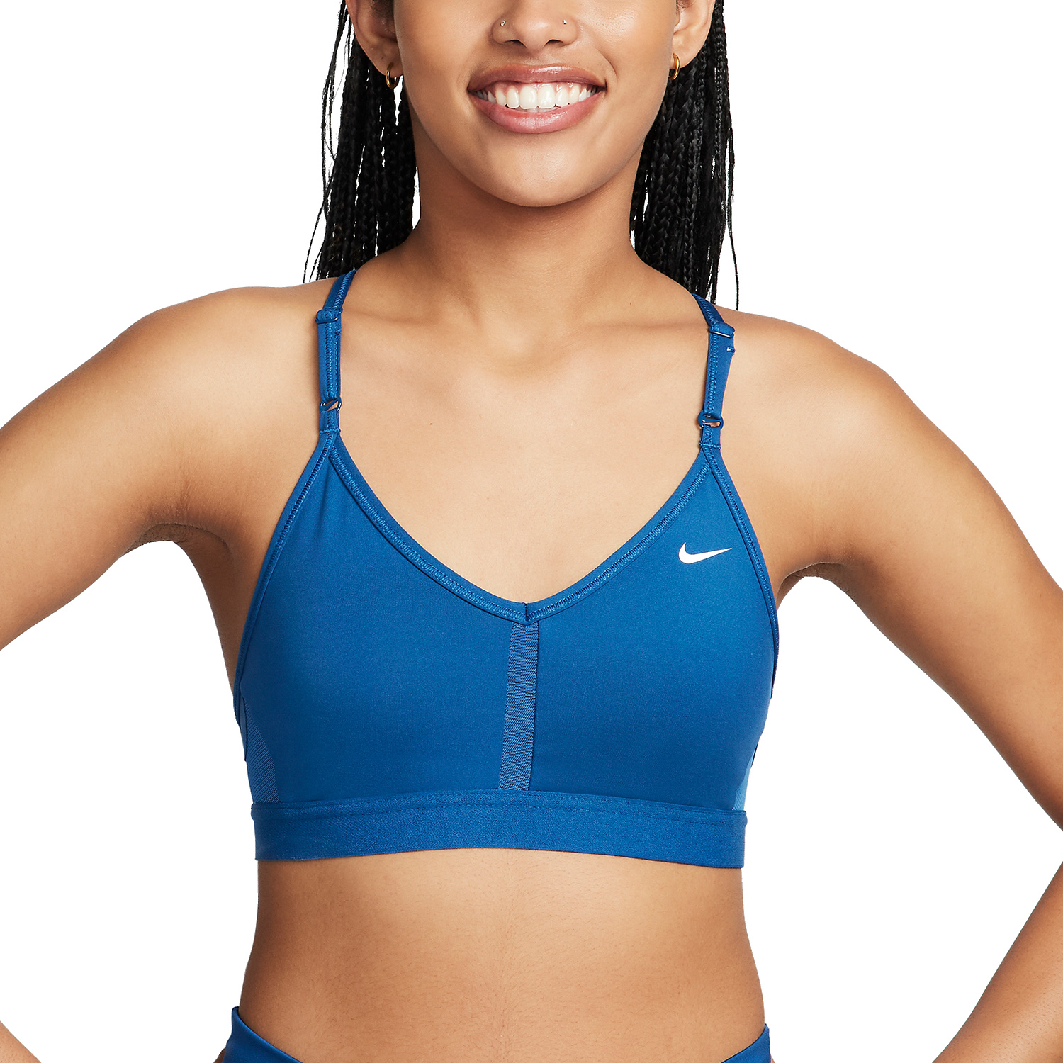 Nike Indy Women's Training Sports Bra - Court Blue/White