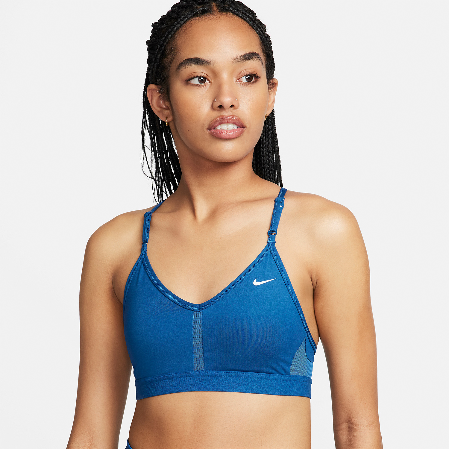 Nike Indy Women's Training Sports Bra - Court Blue/White