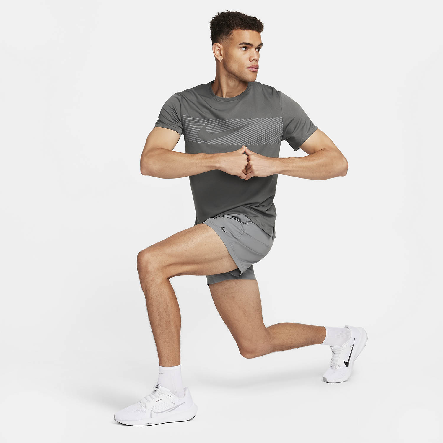 Nike Miler Flash Camiseta - Iron Grey/Reflective Silver