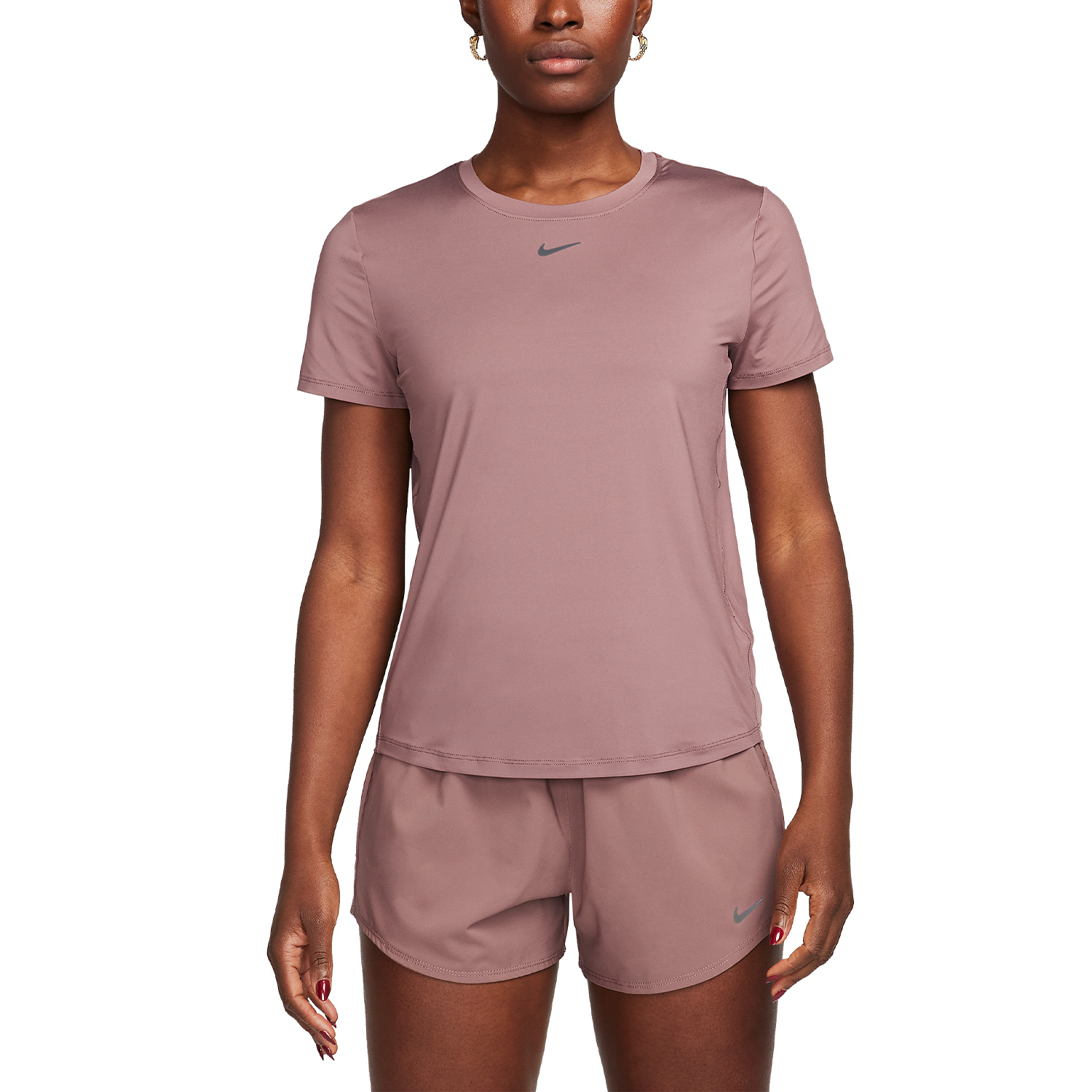 Nike One Classic Camiseta - Smokey Mauve/Black