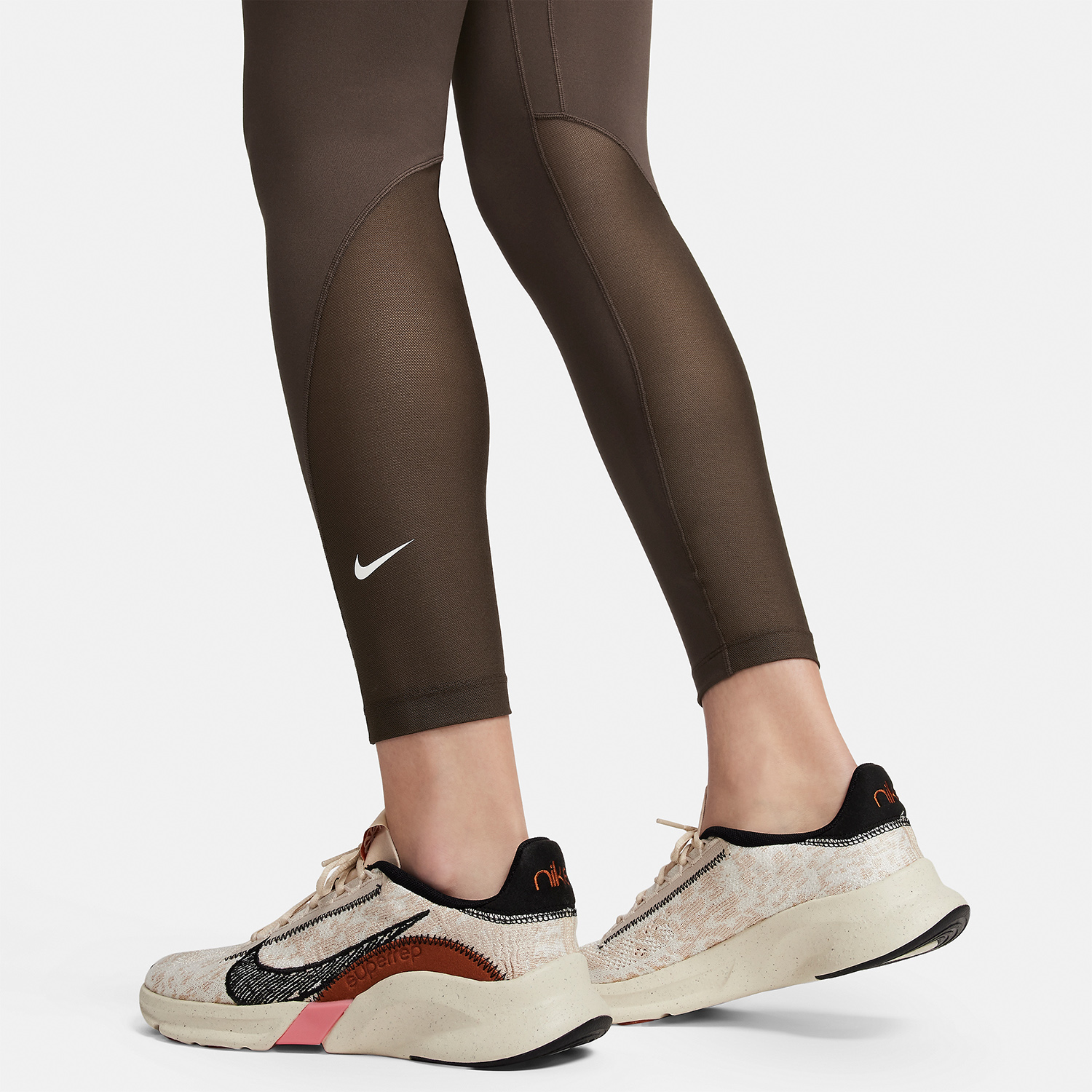 Nike One Luxe Brown Mid-Rise Leggings Running Dri Fit Moisture Wicking Size  2X