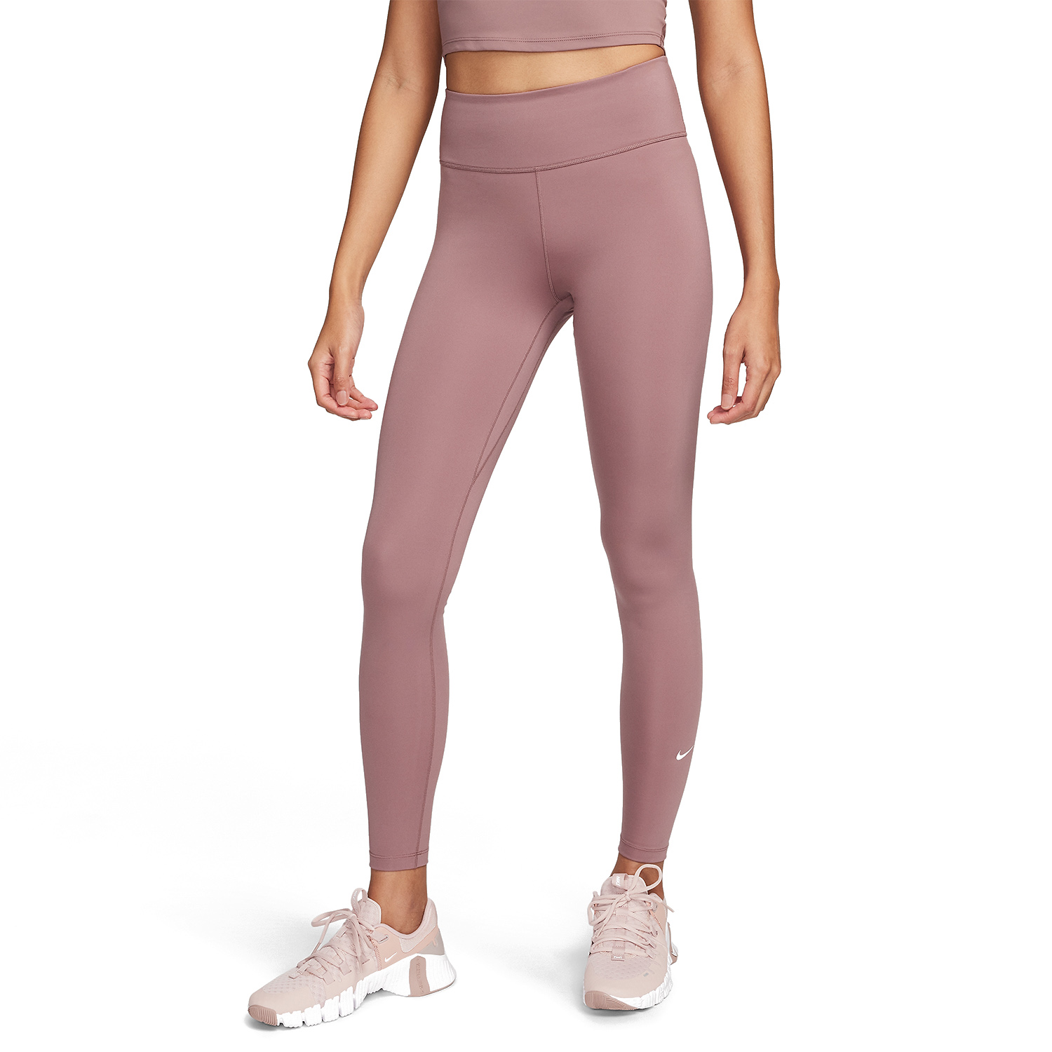 Nike One Women's Training Tights - Smokey Mauve/White