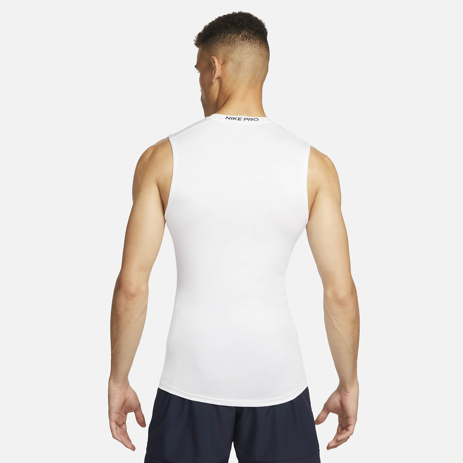 Nike Pro Dri-FIT Logo Men's Training Tank - White/Black