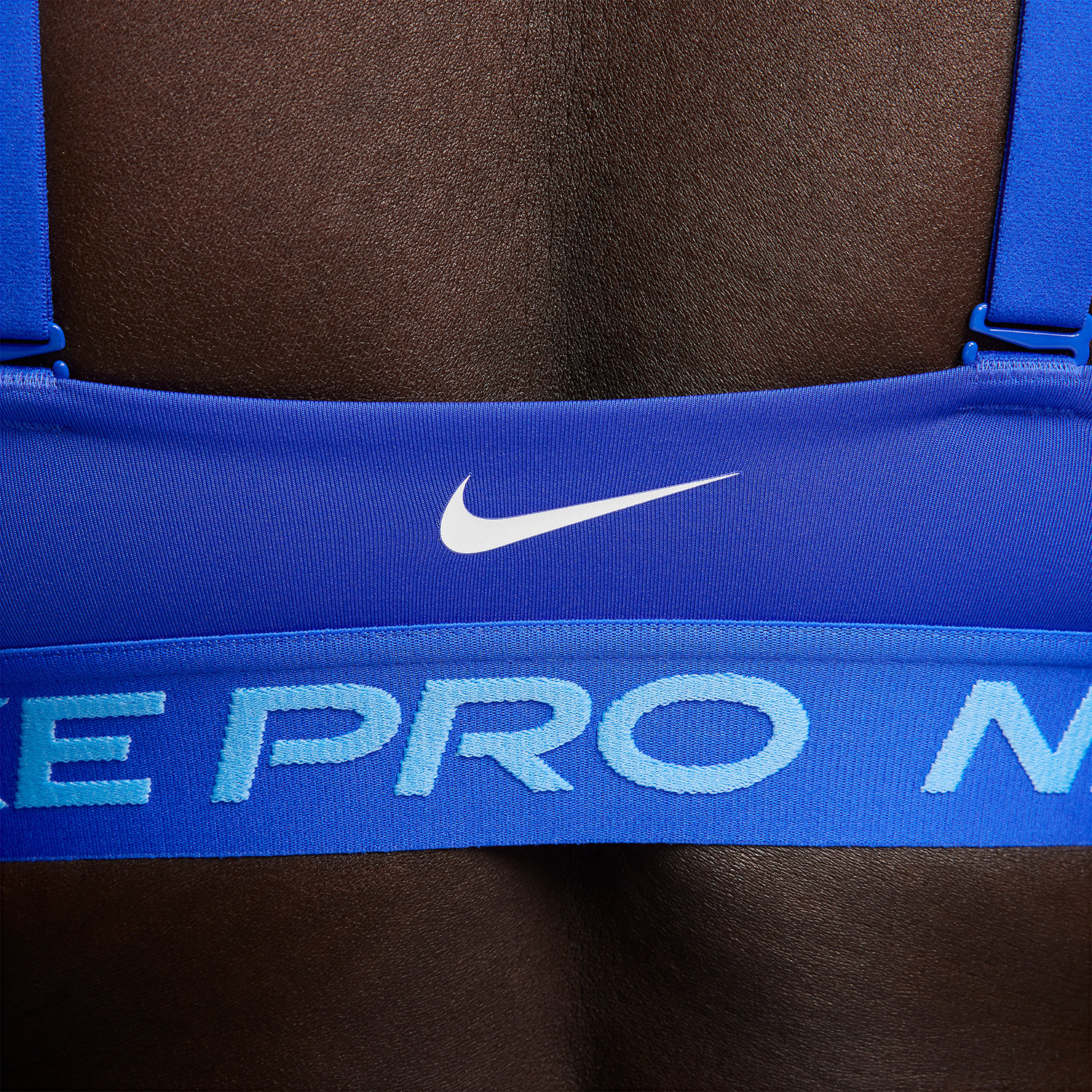 Nike Pro Indy Plunge Sports Bra - Hyper Royal/University Blue/White