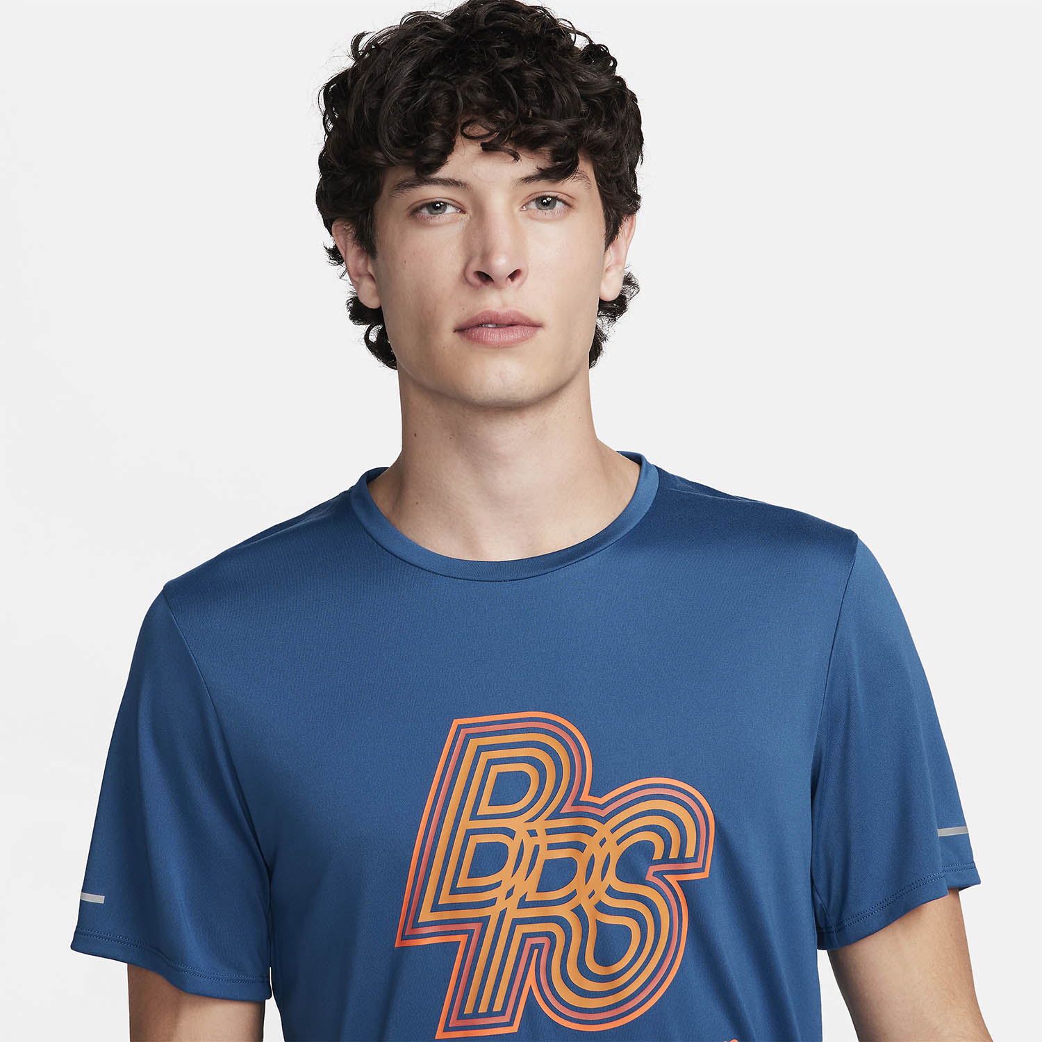 Nike Run Energy Rise 365 BRS T-Shirt - Court Blue/Safety Orange