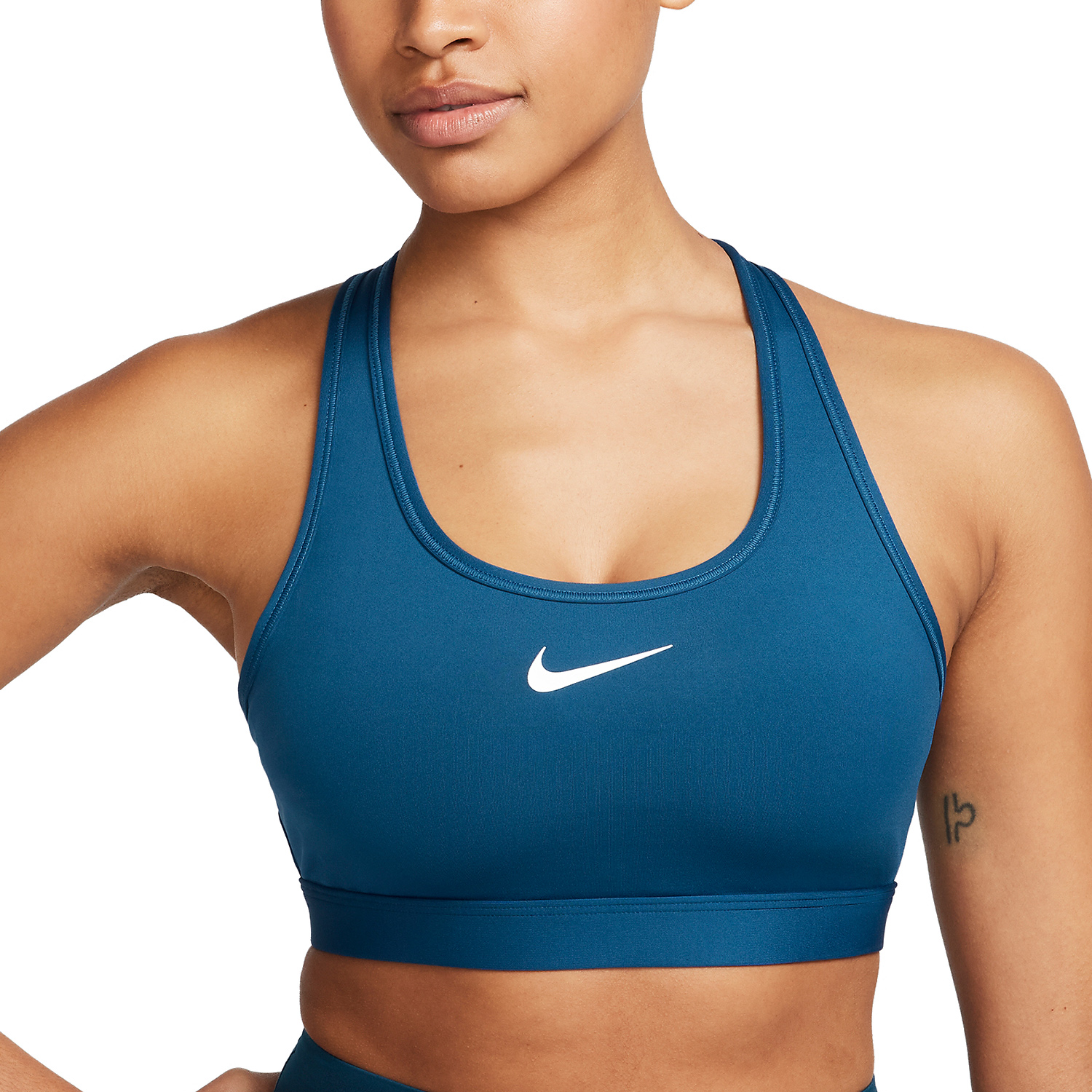 Nike Swoosh Dri-FIT Women's Sports Bra - Court Blue/White