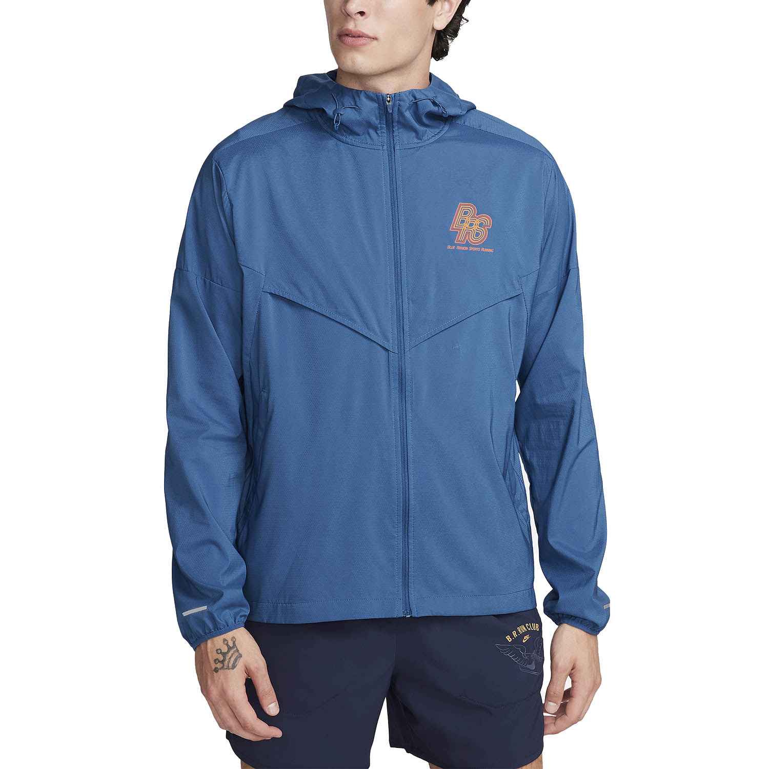 Nike Windrunner Energy Repel BRS Chaqueta - Court Blue/Safety Orange