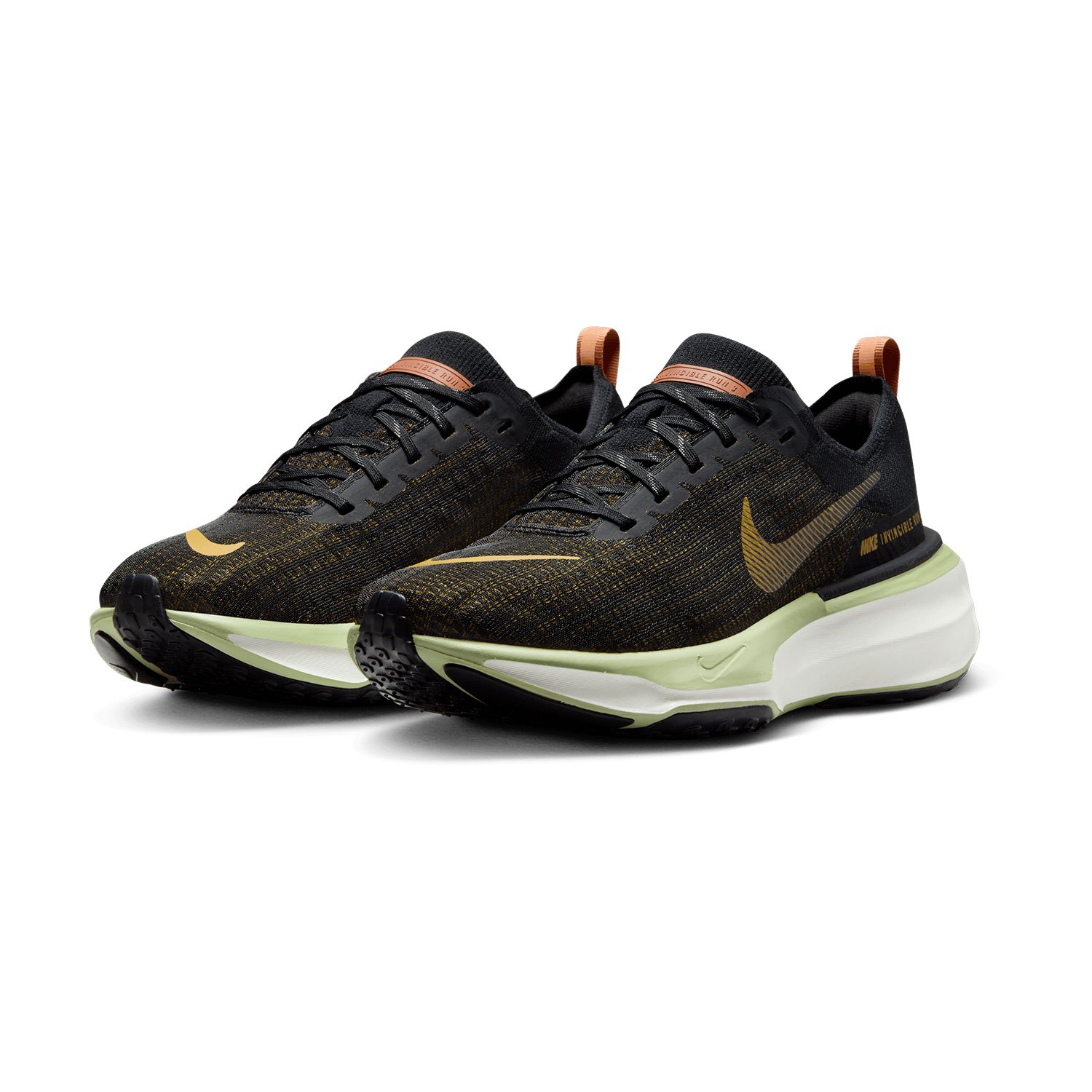 Nike ZoomX Invincible Run Flyknit 3 - Black/Bronzine/Olive Aura/Amber Brown