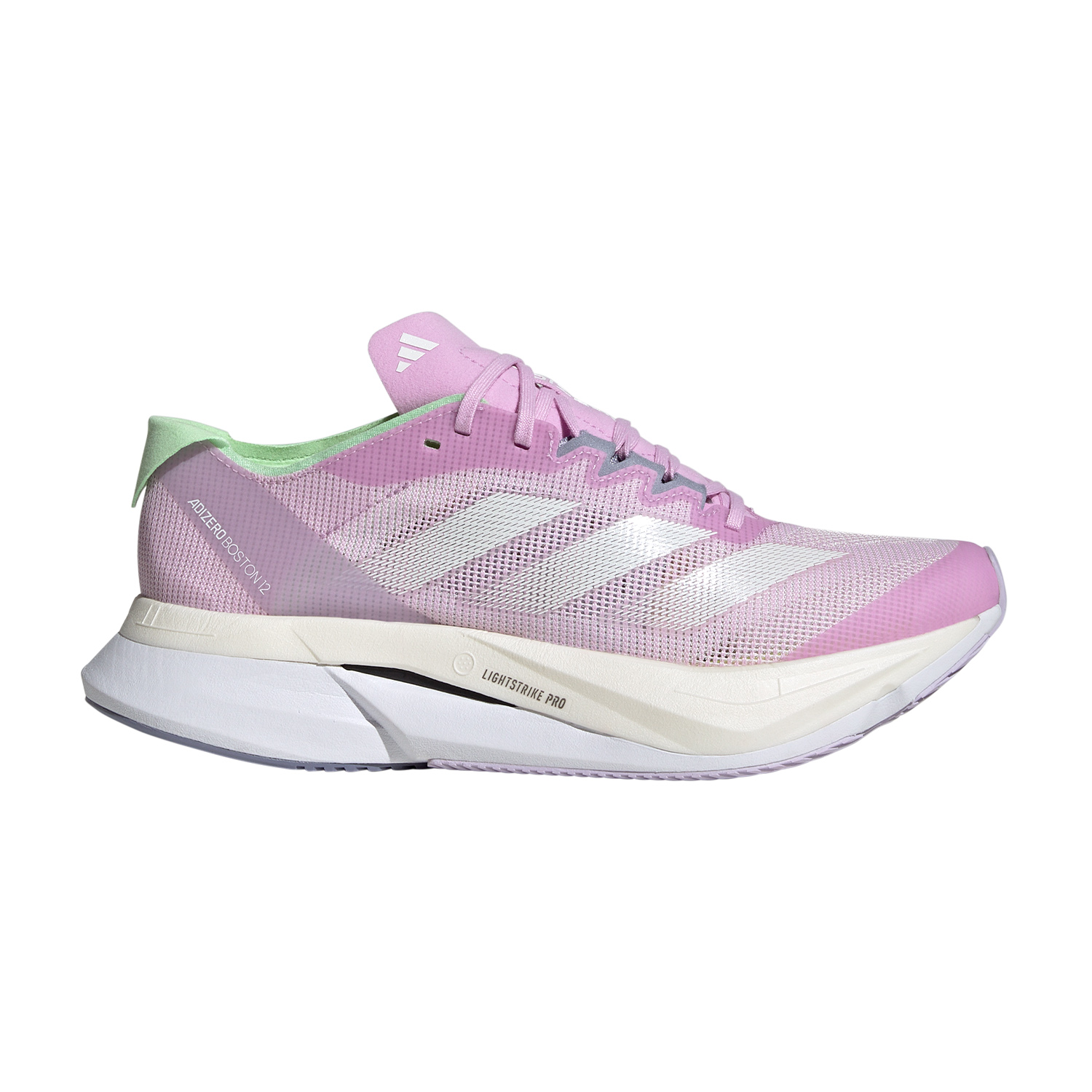 adidas adizero Boston 12 - Bliss Lilac/Zero Metallic/Semi Green Spark