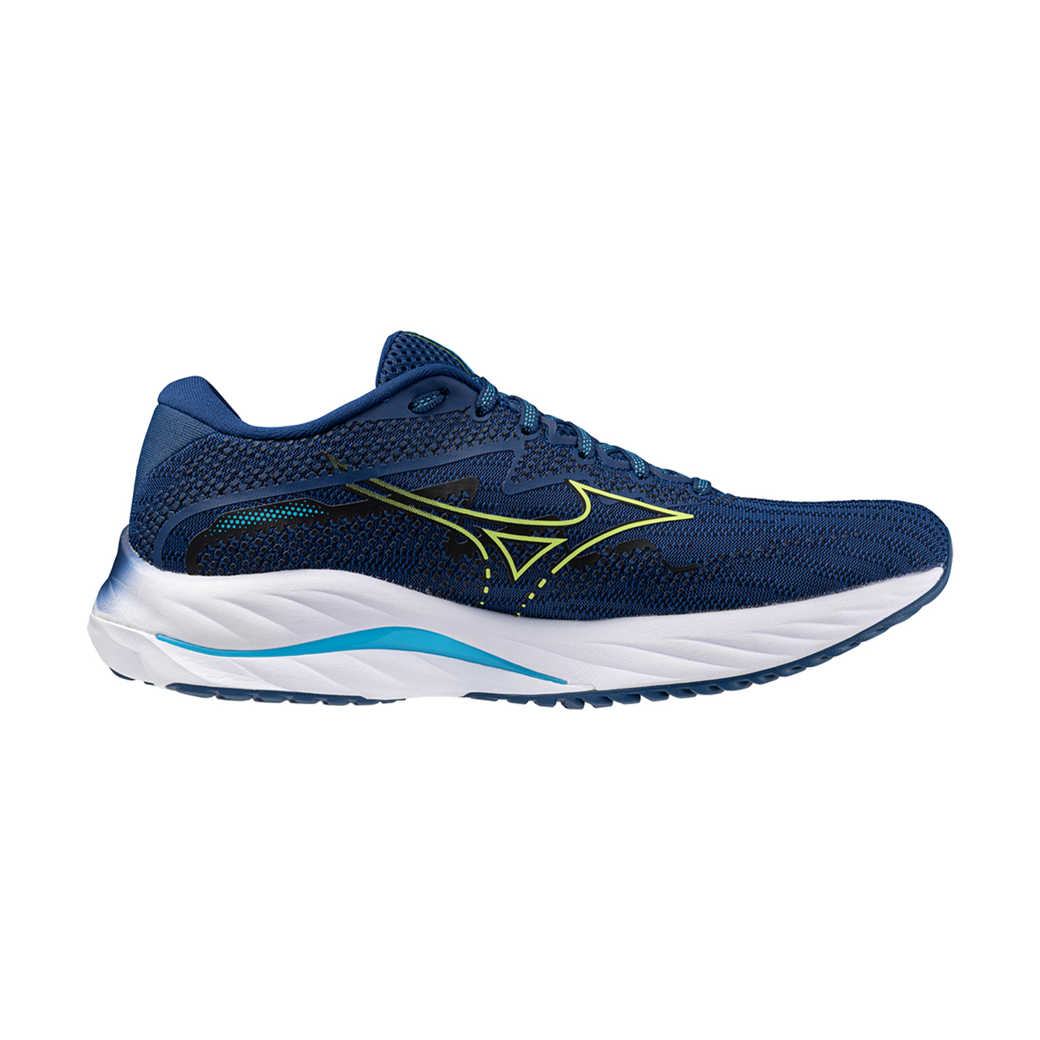 Mizuno Wave Rider 27 - Navy Peony/Sharp Green/Swim Cap