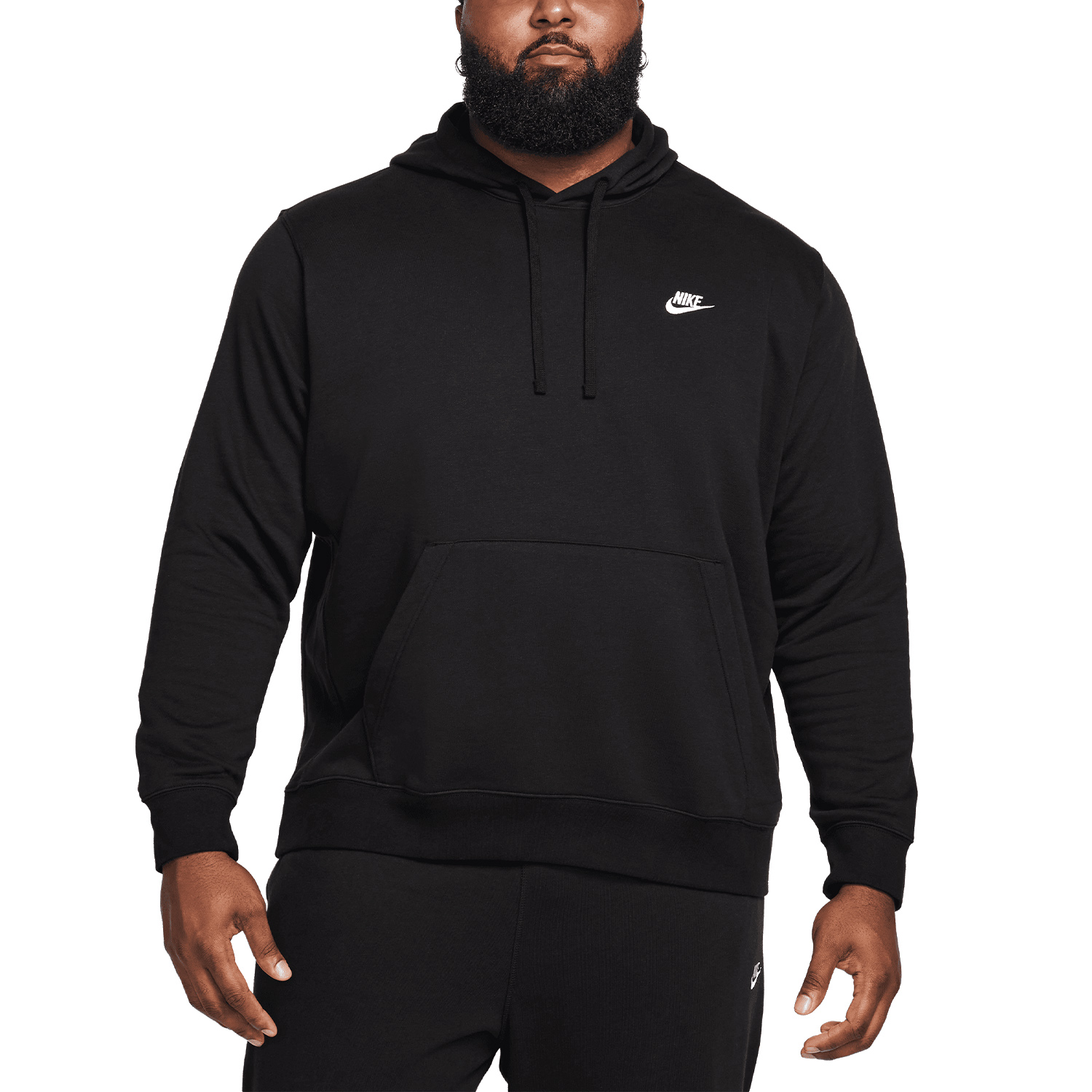 Nike Club Swoosh Hoodie - Black/White