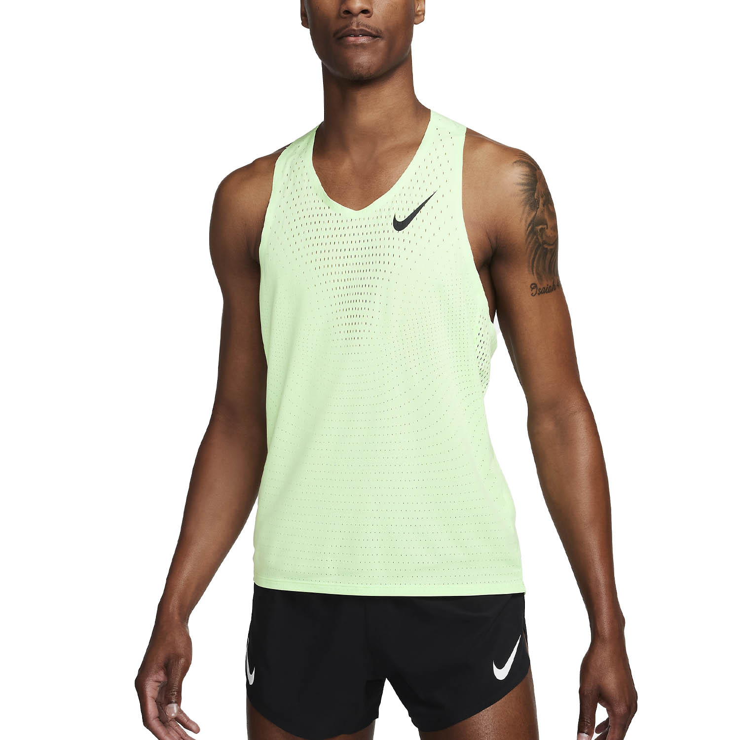 Nike Dri-FIT ADV AeroSwift Tank - Vapor Green/Black