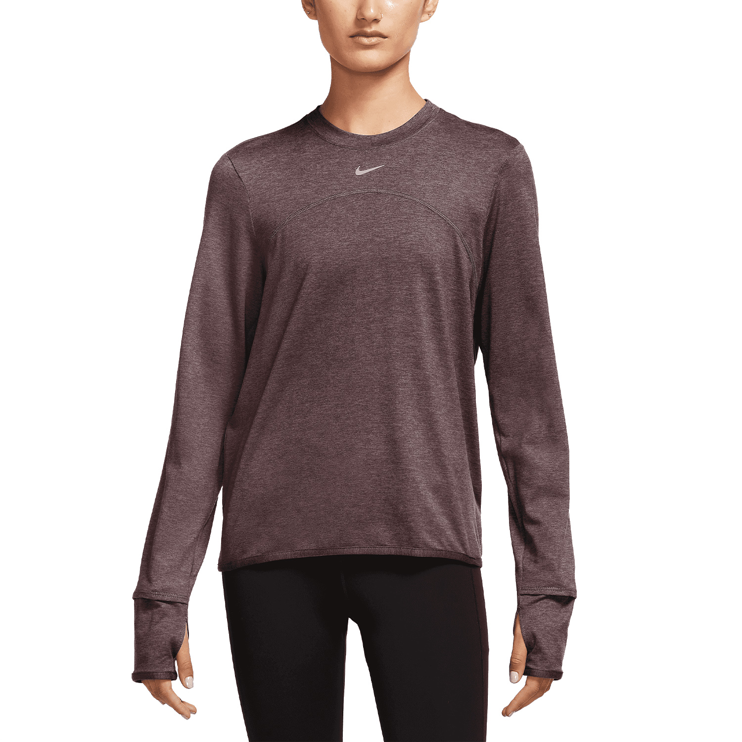 Nike Dri-FIT Swift Element UV Shirt - Burgundy Crush/Reflective Silver