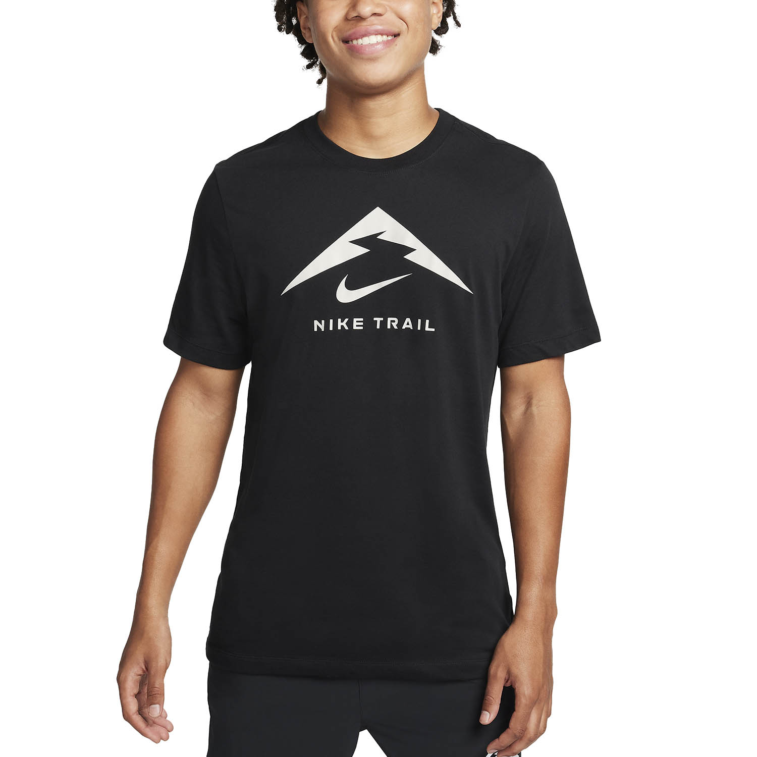 Nike Dri-FIT Trail Logo Maglietta - Black