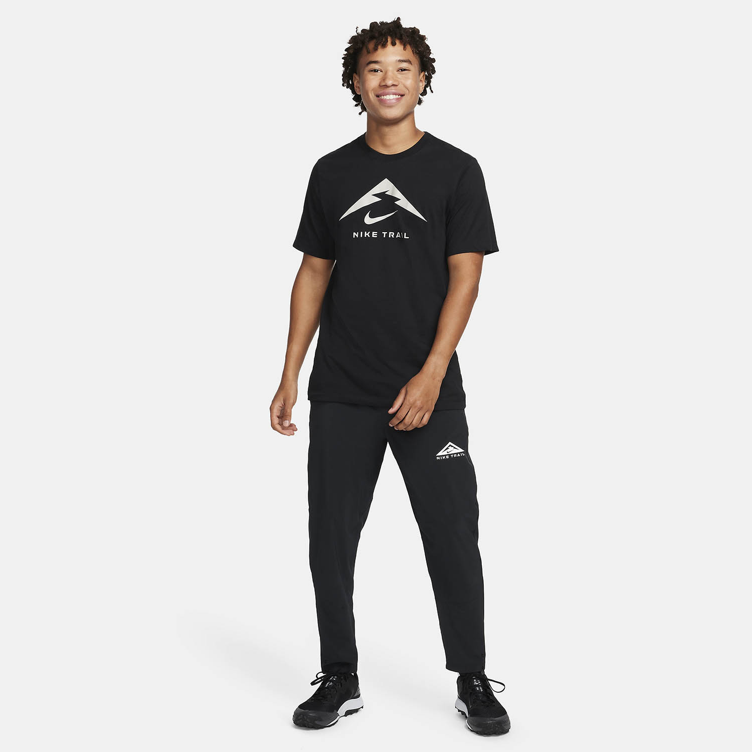 Nike Dri-FIT Trail Logo Maglietta - Black