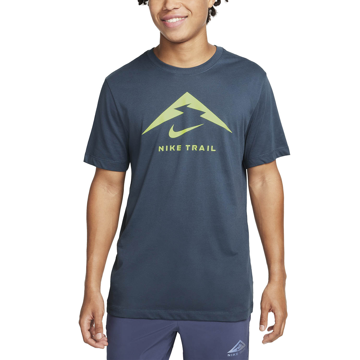 Nike Dri-FIT Trail Logo Maglietta - Thunder Blue