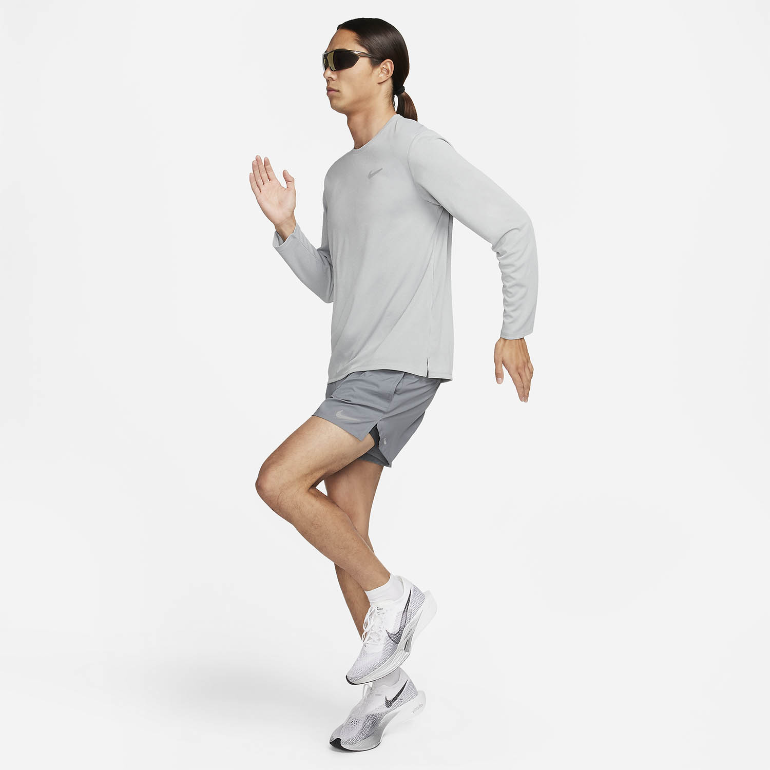Nike Dri-FIT UV Miler Camisa - Grey Fog/Particle Grey/Reflective Silver
