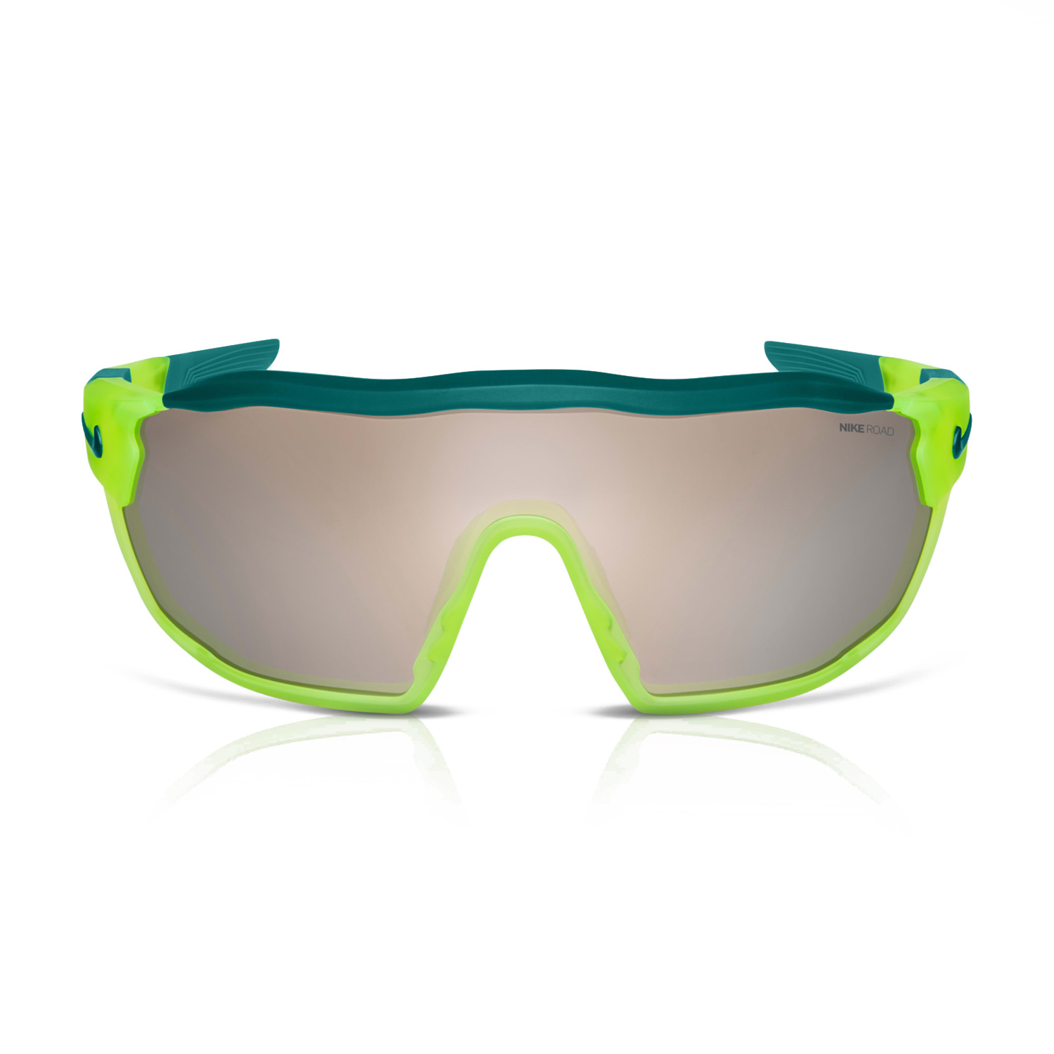 Nike Show X Rush Road Sunglasses - Matte Volt/Chrome Mirror