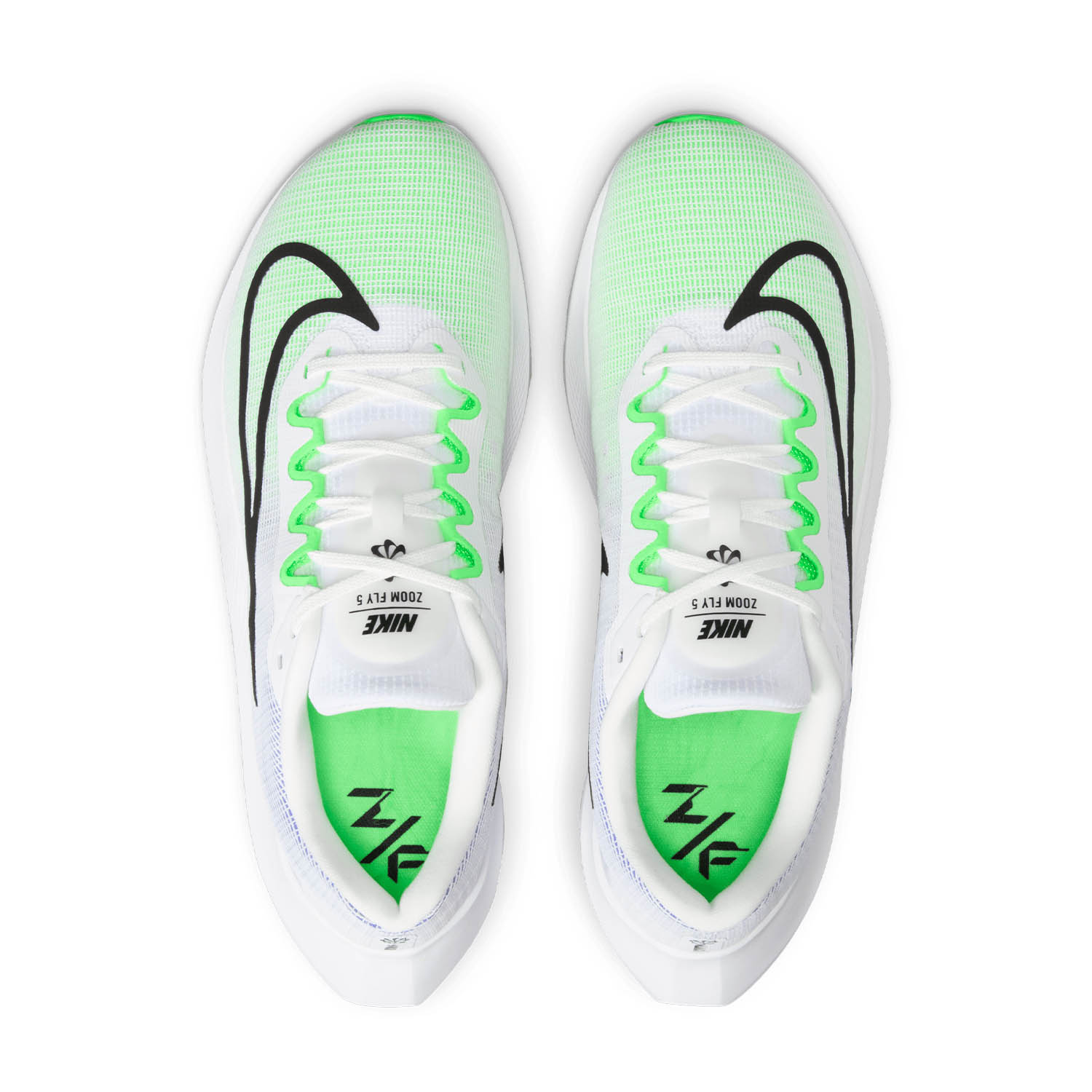 Nike Zoom Fly 5 - White/Black/Green Strike/Racer Blue