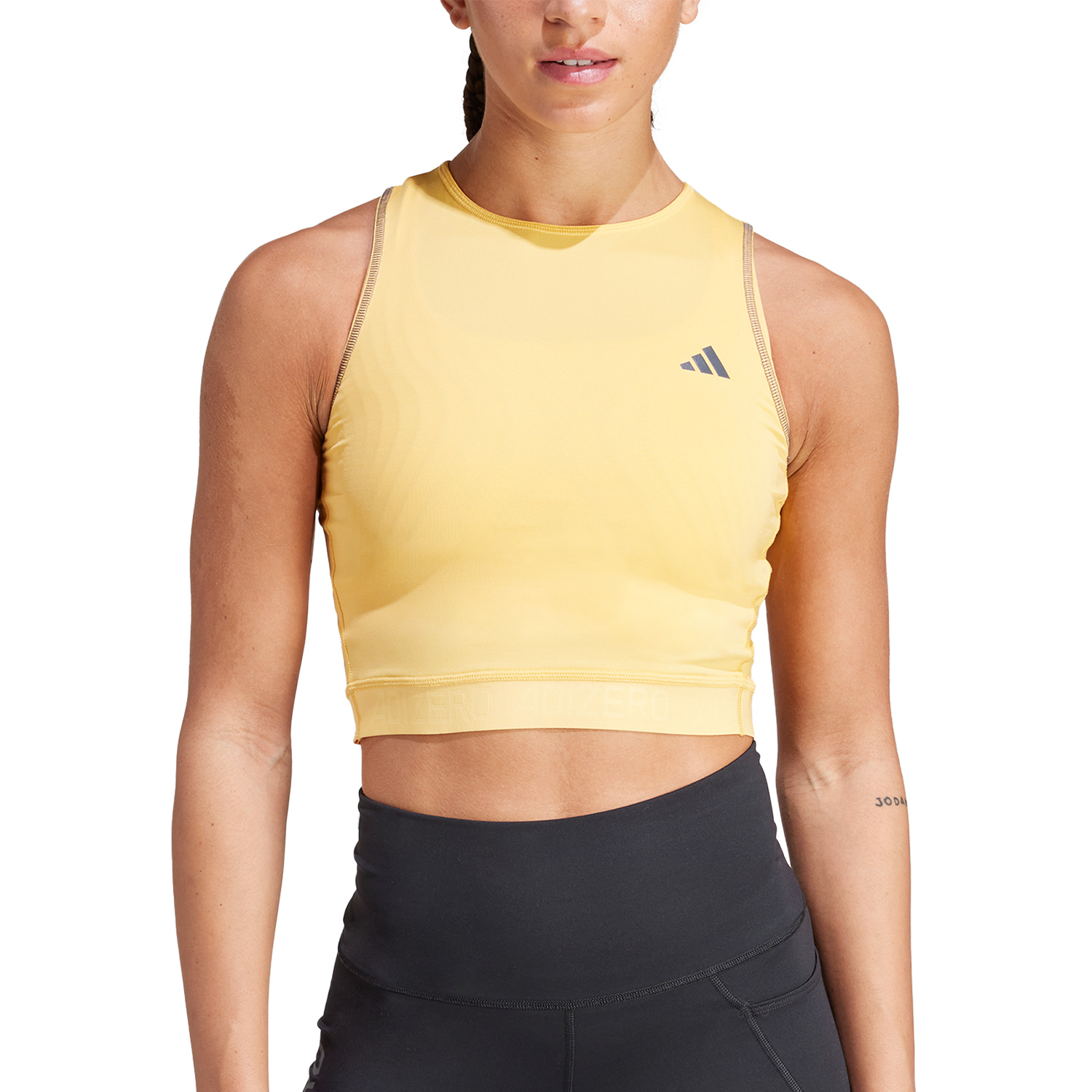 adidas Adizero Running Crop Tank Top - Black, Women's Running