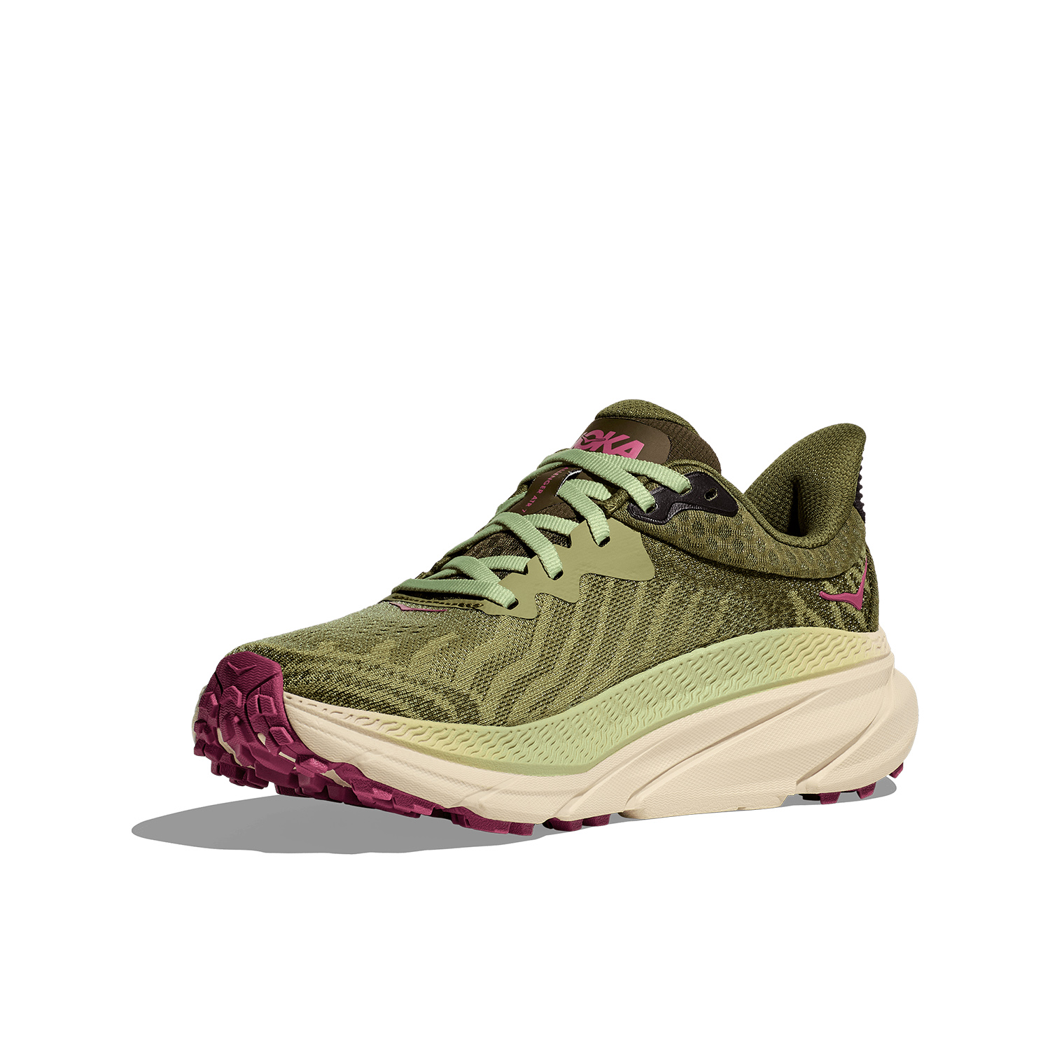 Hoka Challenger 7 Wide - Forest Floor/Beet Root