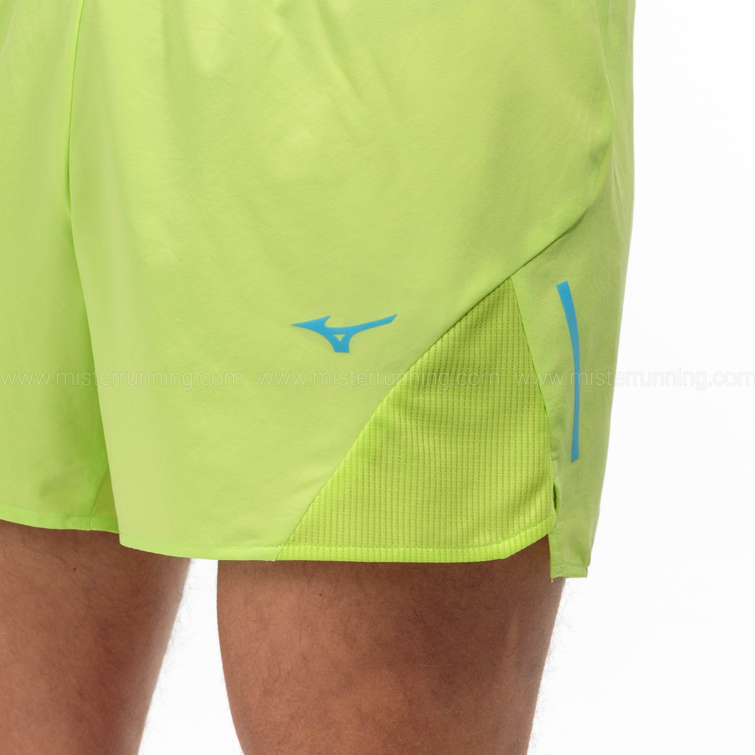 Mizuno Aero 4.5in Pantaloncini - Lime